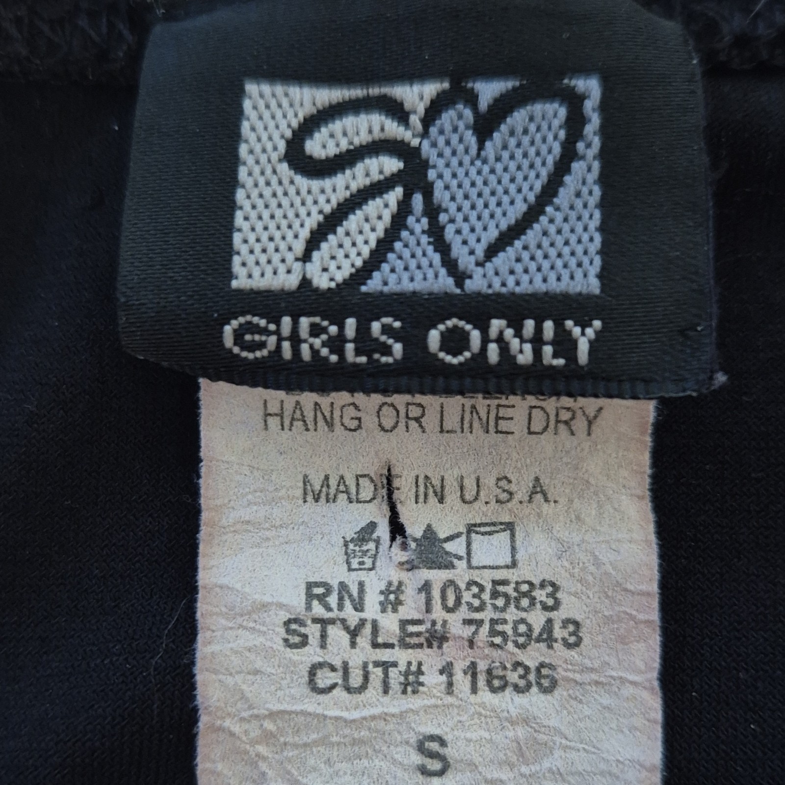 Girls Only Black Halter One-Piece REAL Y2k Vintage Size S Style 75943