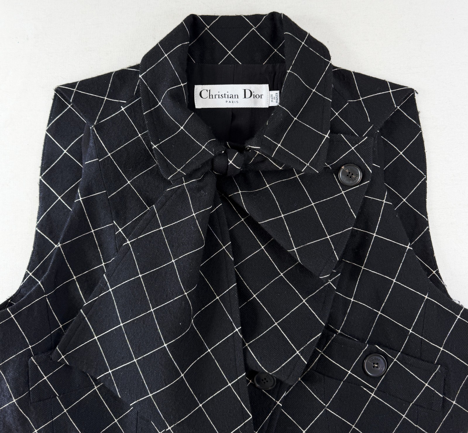 NWOT Vintage CHRISTIAN DIOR 2010 By John Galliano Set Checker Skirt 10 Vest 12