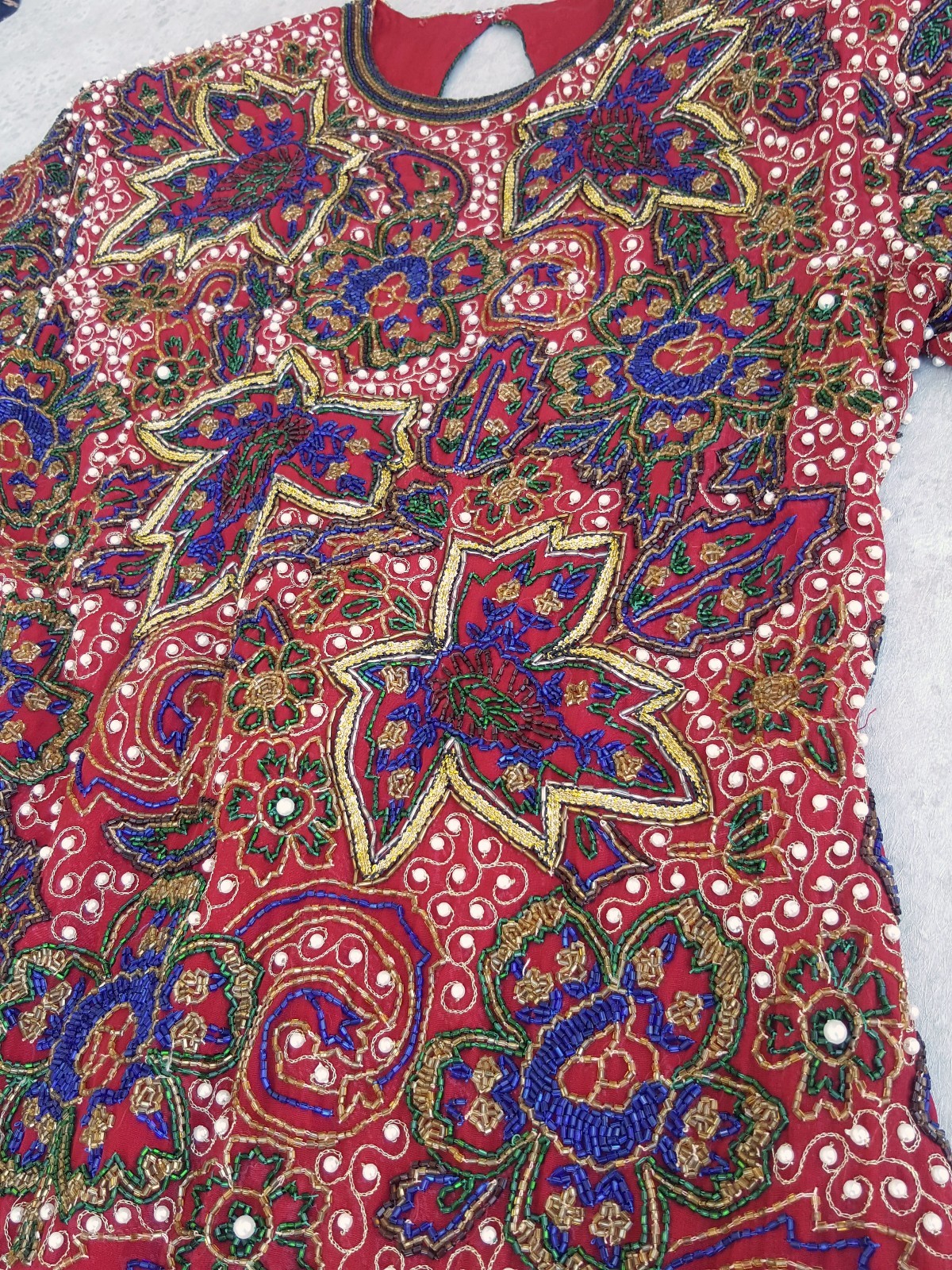 Naeem Khan Dress Hand beaded silk dress size M