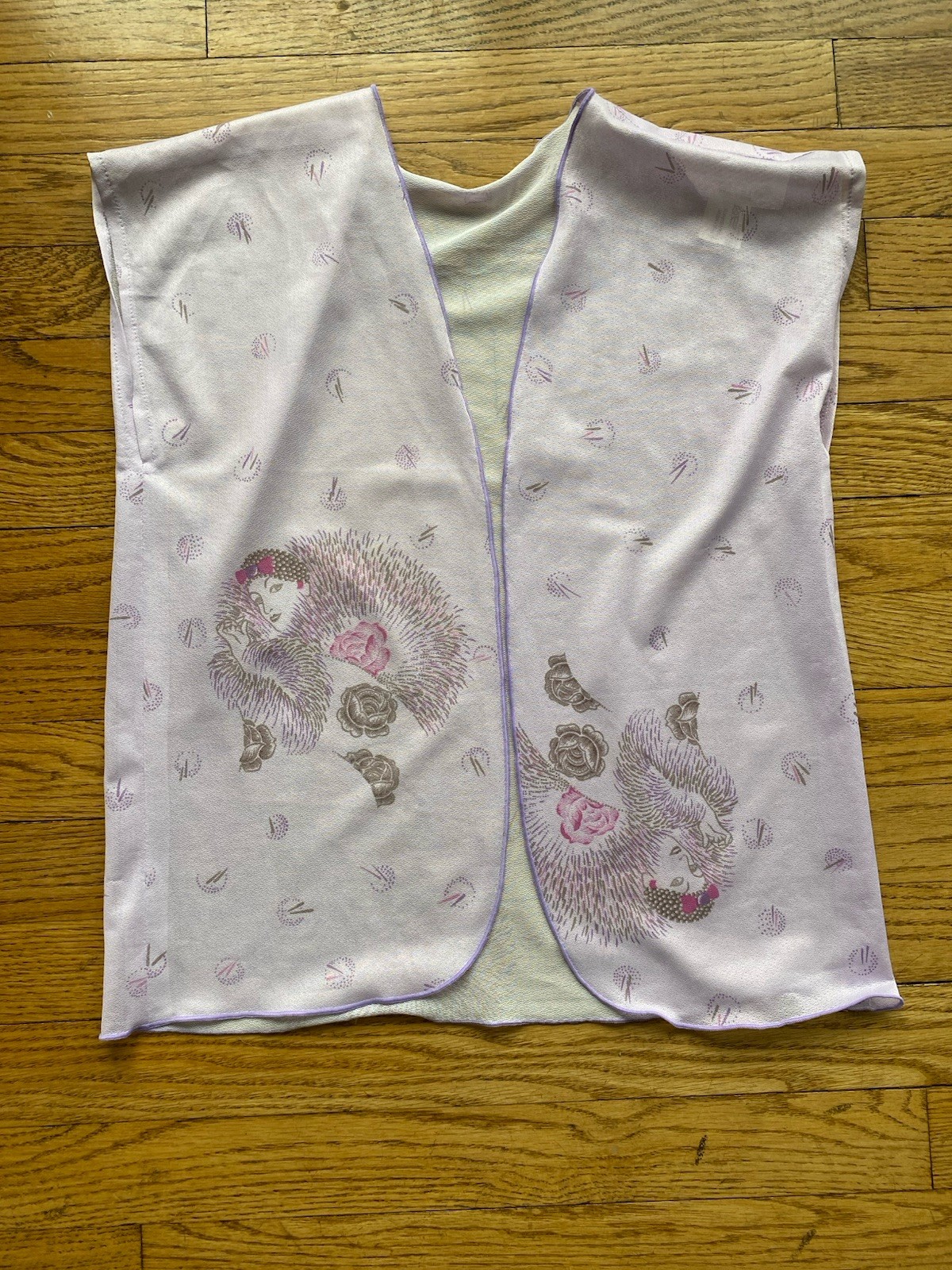 1970s Novelty Print Polyester Jumpsuit W/vest Mr Ant Made In England
