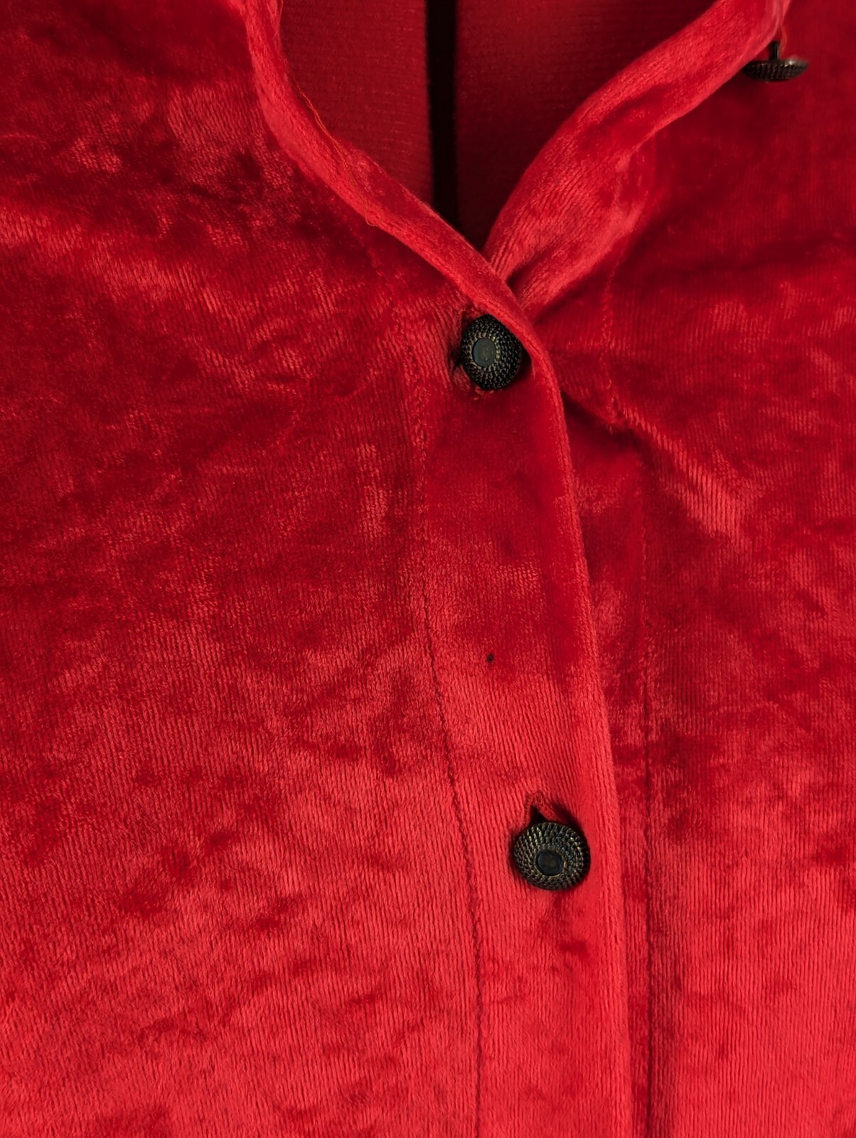 Gianni Versace Versus Vintage 90s Italy Cherry Red Stretchy Bodycon Velour 36″