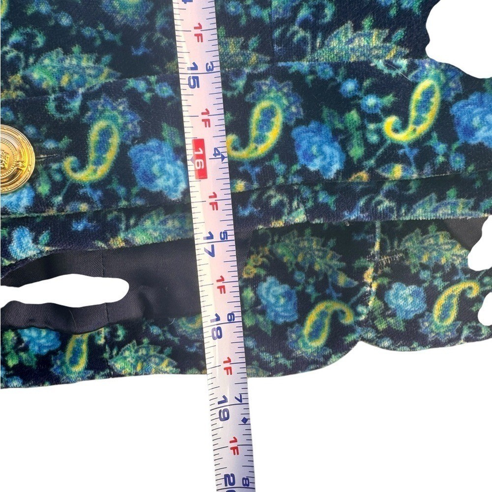 Vintage Versace Jeans Couture Cropped Baroque Paisley Vest Made Italy Rare EUC