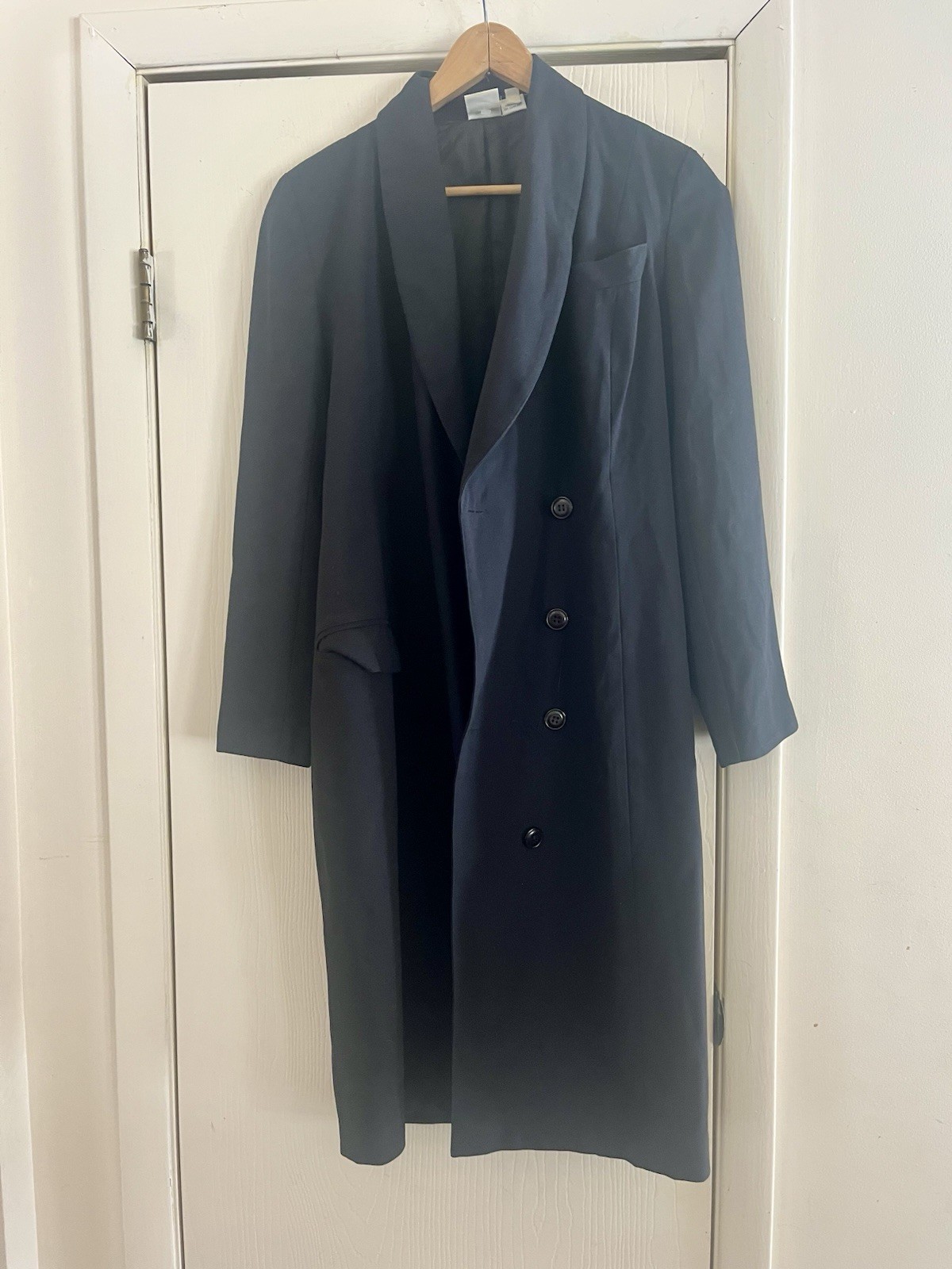Vtg Edwardian Victorian Goth Crepe 20s 80s J. G. Hook Town & Country Long Blazer