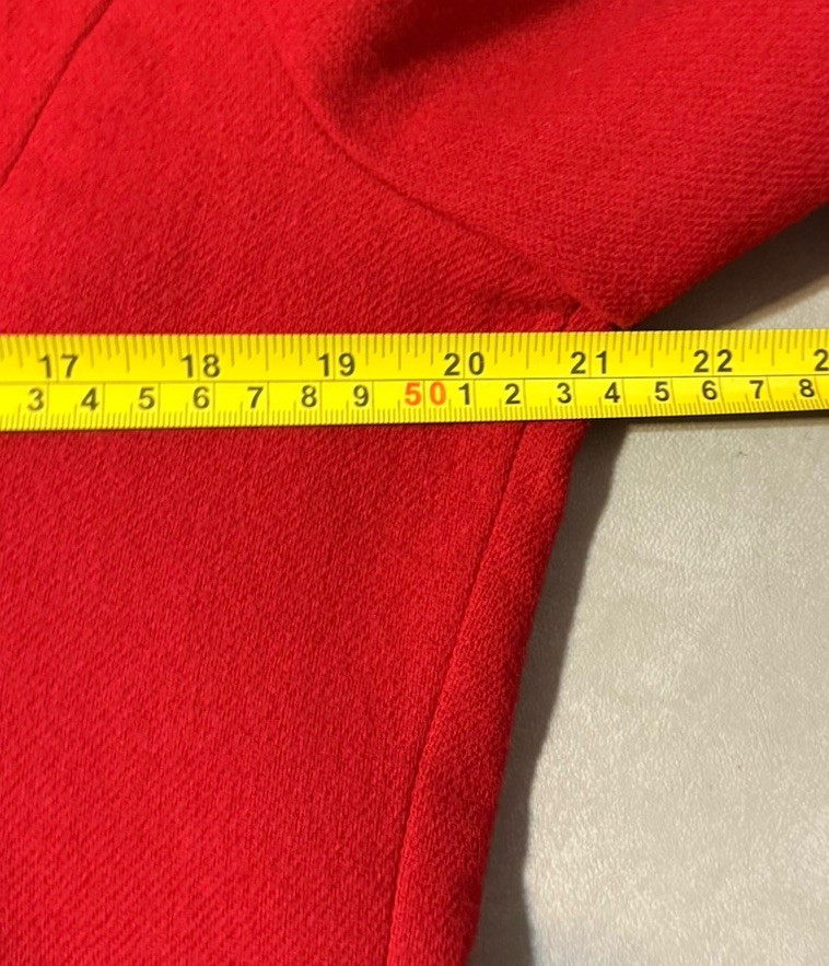 Vintage 90s Savannah Red 100% Pure New Wool Blazer 3 Button Size M/L