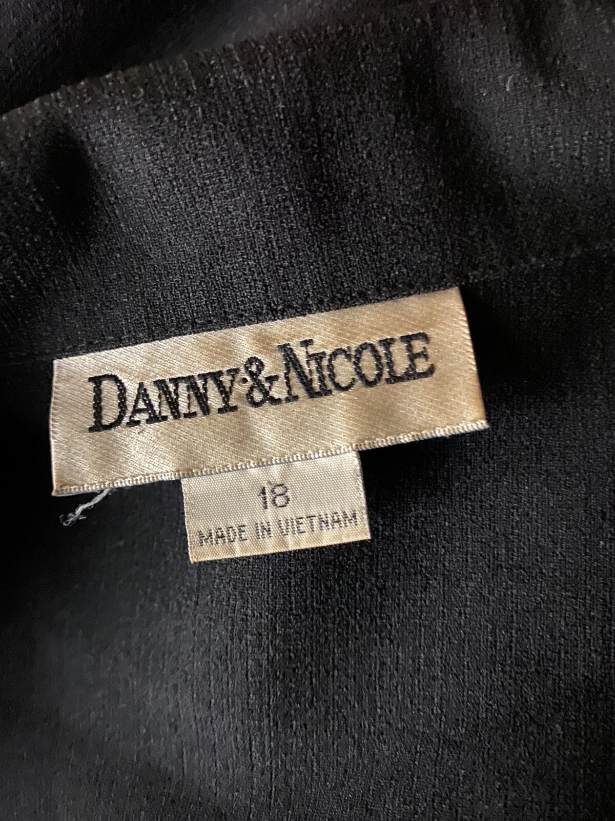 Vintage Danny & Nicole Dress Womens 18 Sheath Midi Pockets Darted Romantic Goth