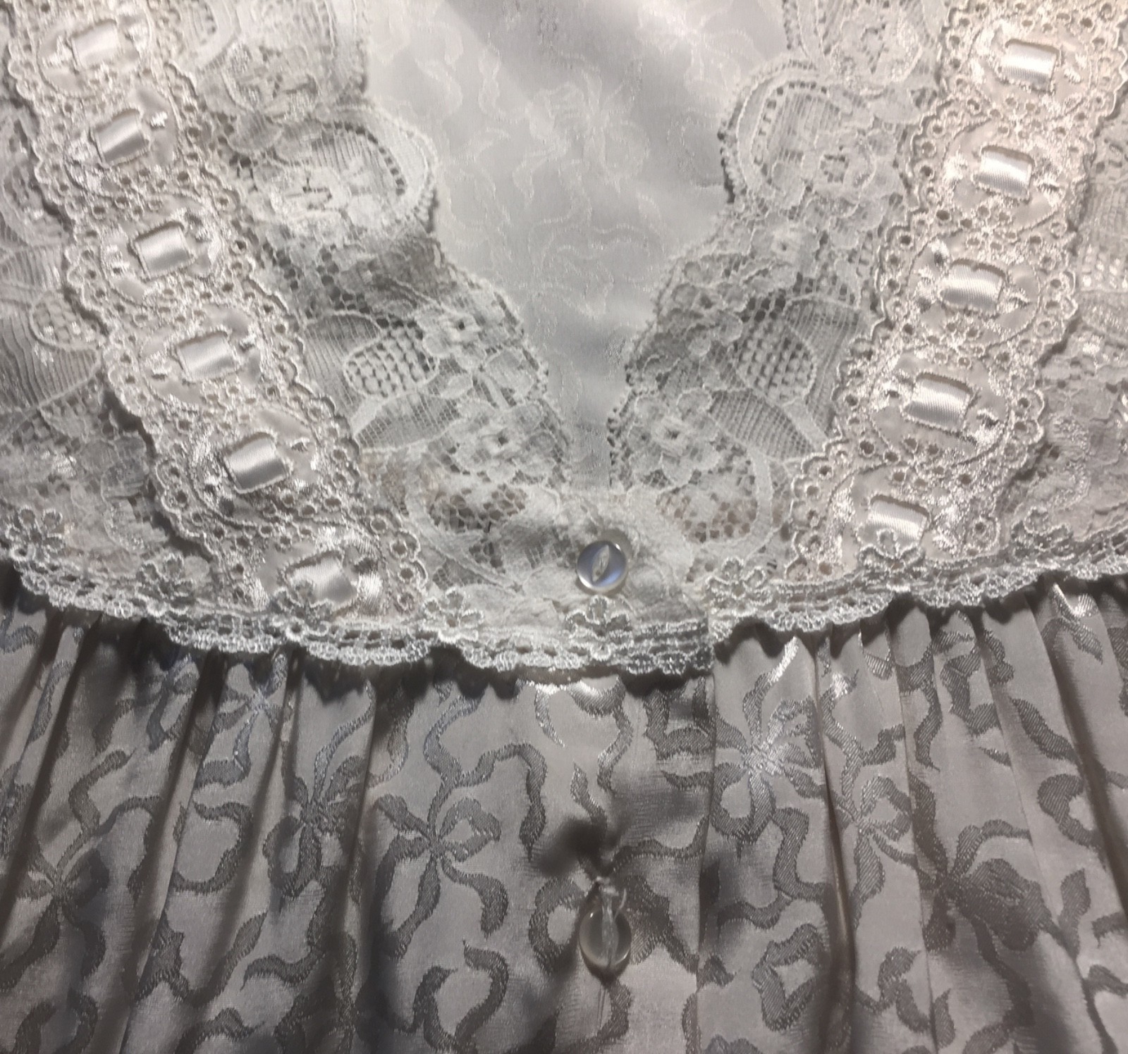 VTG CHRISTIAN DIOR LeCONNAISSEUR GORGEOUS IVORY GOWN+PEIGNOIR BRIDAL BEAUTY M/L