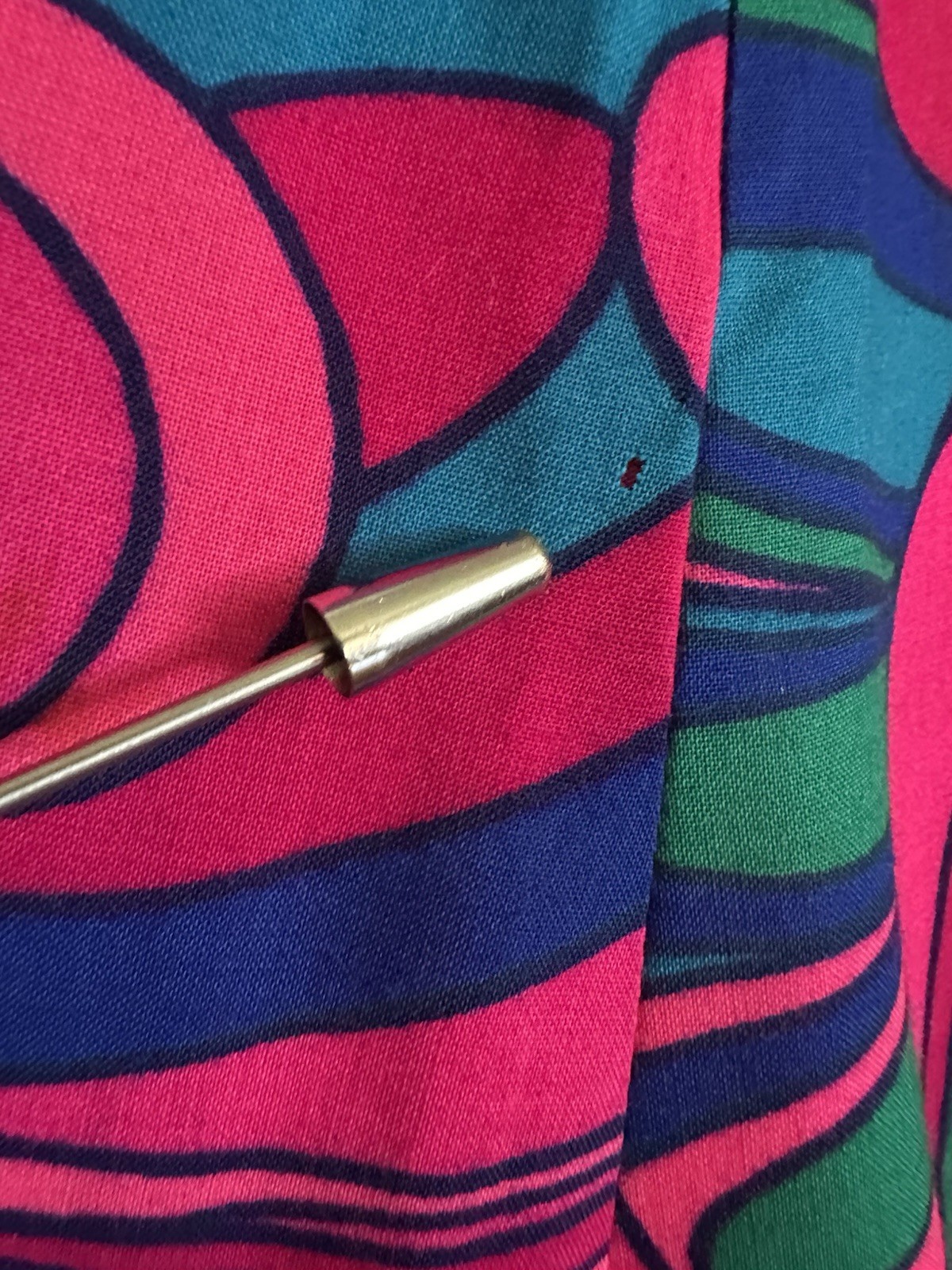 1960s Fumis Waikiki Hawaiian Palazzo Jumpsuit Psychedelic Floral Hostess Mod VTG
