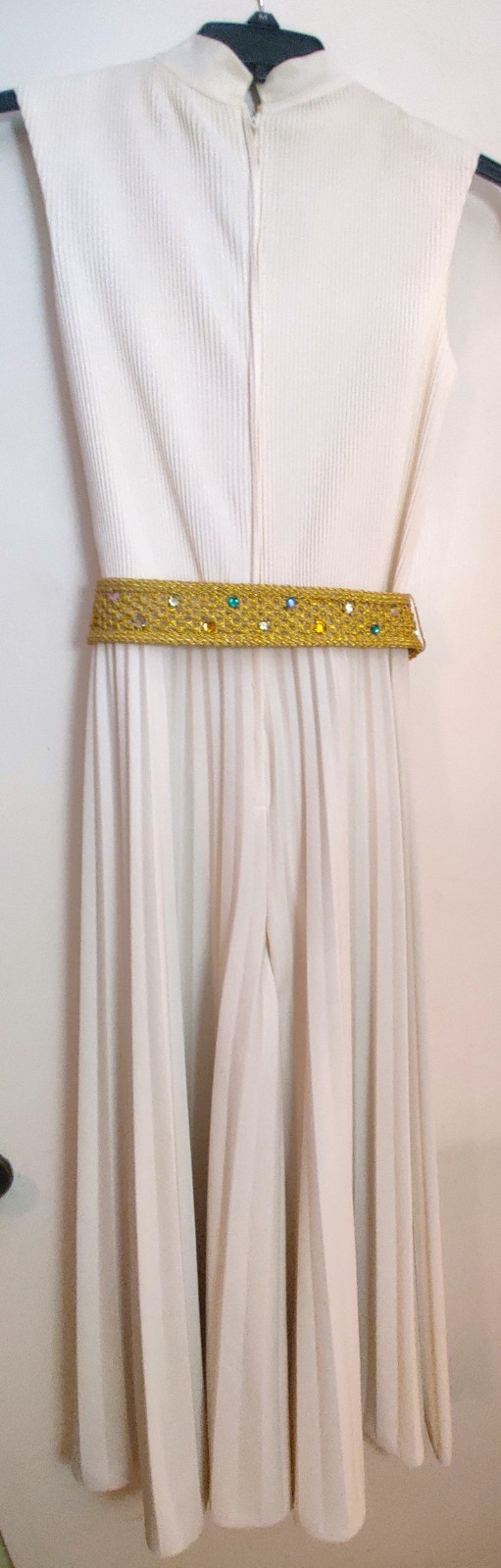 Cream Split Formal full length dress