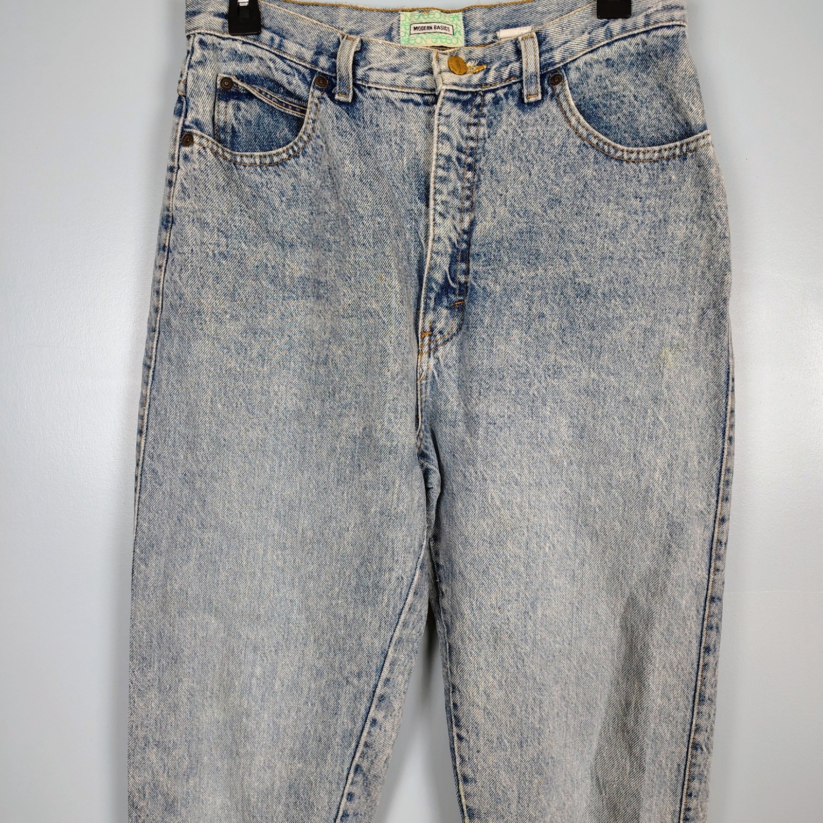 Vintage Sasson Modern Basics High Waisted Mom Jeans Acid Wash Made in USA Sz 14