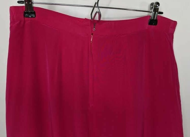 Skirt Hot Pink Vintage Silk Anne French Midi Straight Pencil Below Knee Mod 12