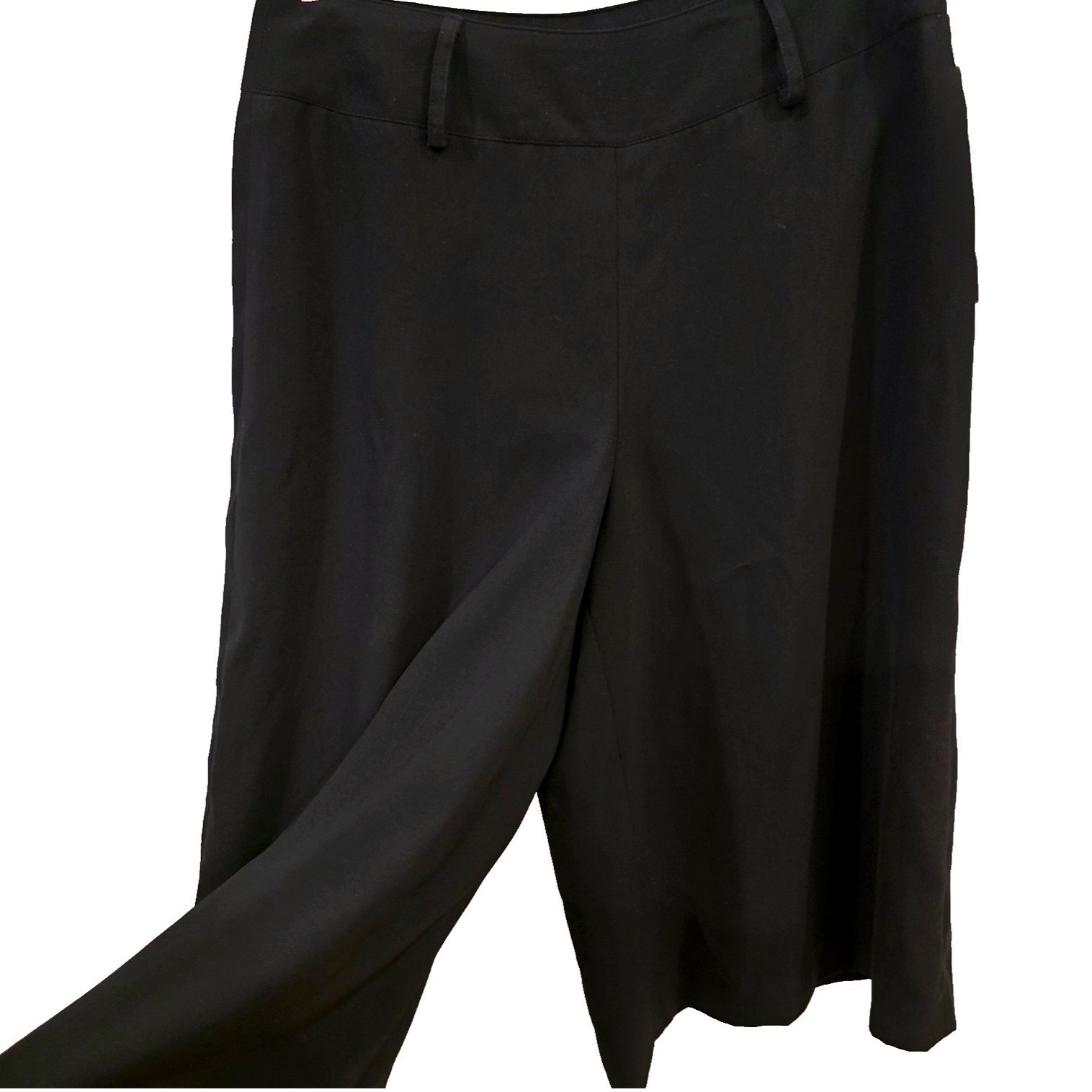 VTG 2000s Worthington Culottes Pants Womens 10 Black Gaucho Wide Leg Crop