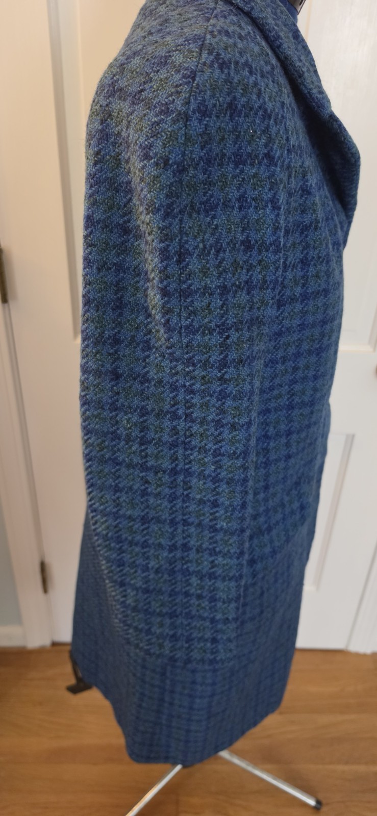 Vtg Burberrys’ Womens Tweed Blue Green Wool UK Agents Dunham’s Of Maine