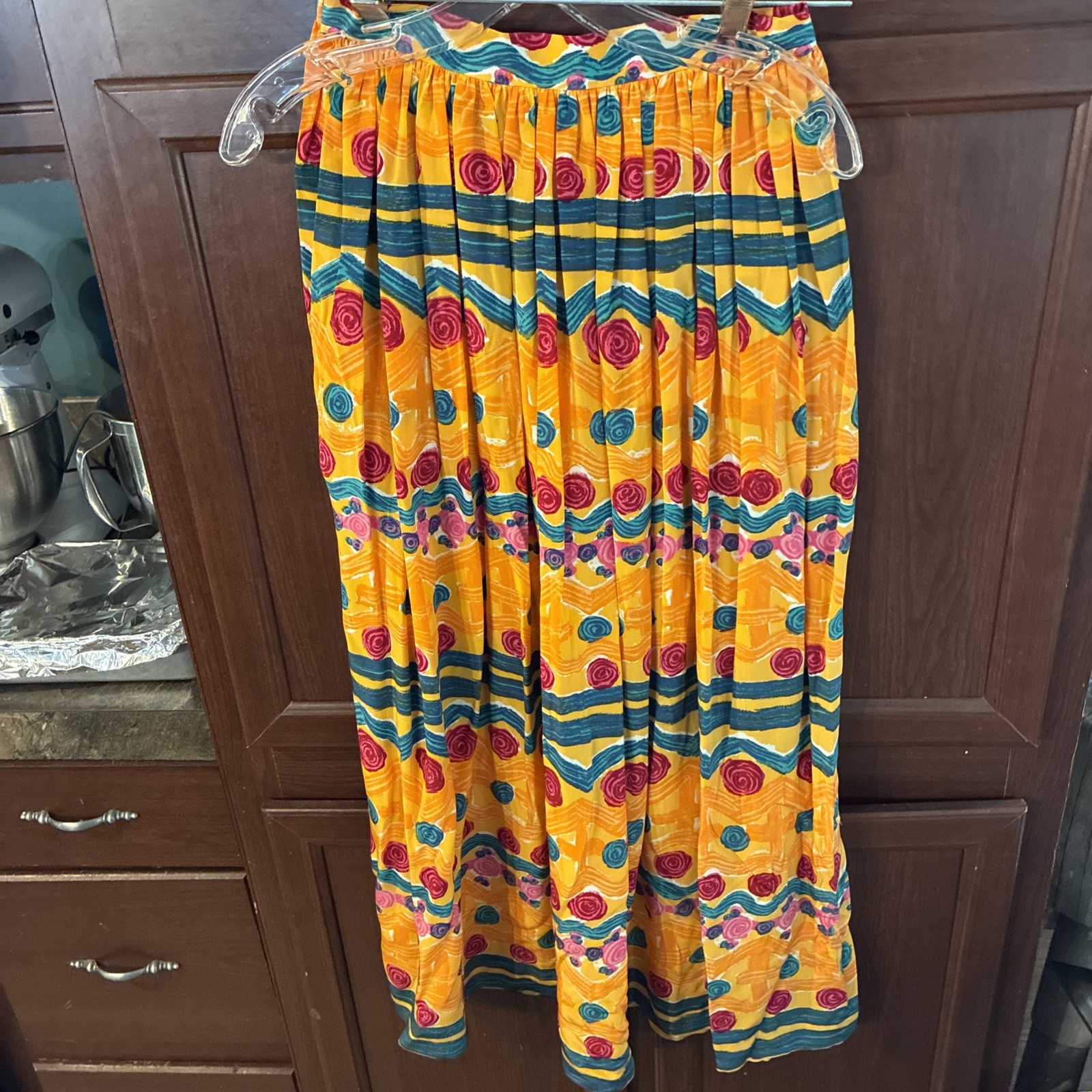 VTG Miss O By Oscar De La Renta Pleated Midi Aztec Skirt RUNS SMALL Size 6 Boho