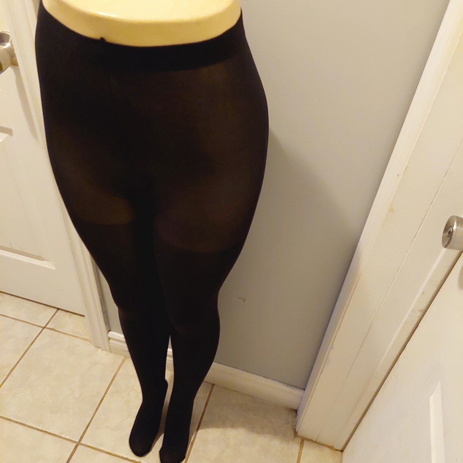 Pantyhose Whisper Opaque Tights Color Black Size Tall 140-170 lbs BWTIGHT