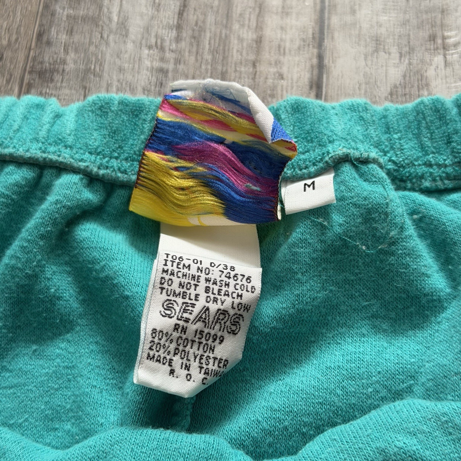 VTG 70s Beached Sears Terrycloth Strapless Teal Romper Jumpsuit (Size M) Rare