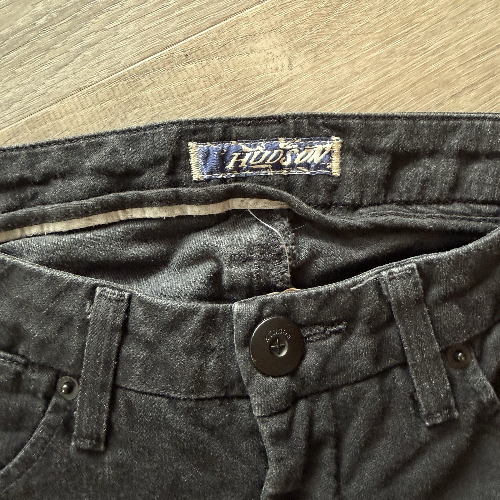 Vintage 90s Hudson Bellbottom Flare Jeans Black Women’s Size 26