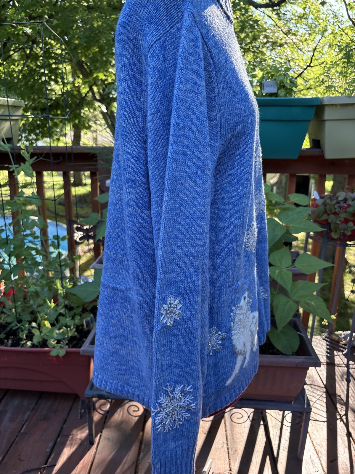 Vintage Marisa Christina Polar Bear Snowflake Turtleneck Christmas Sweater – XL