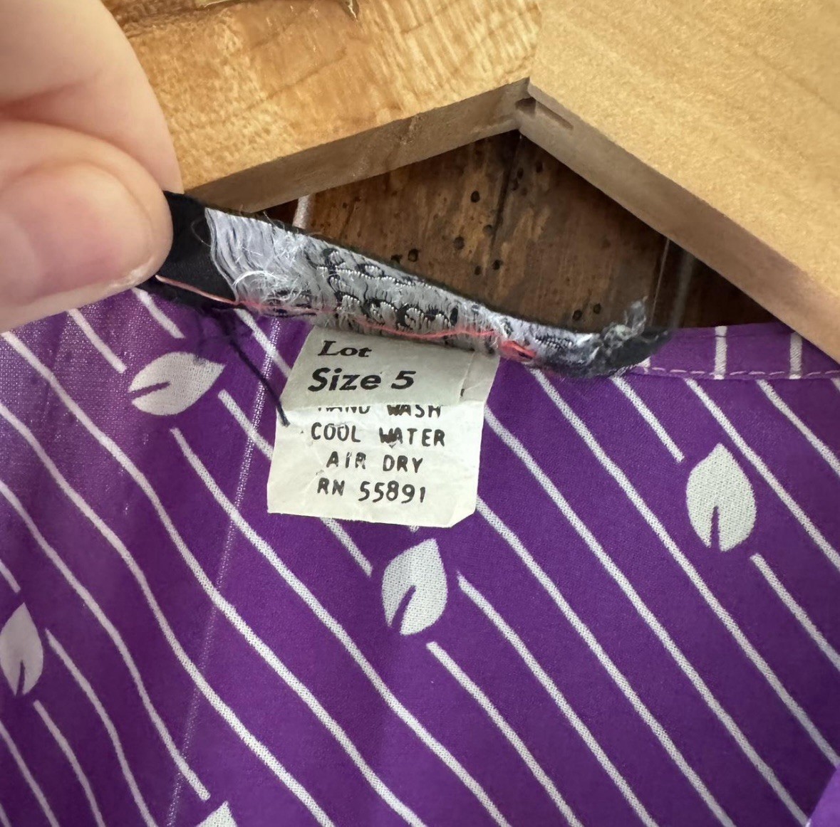 Vintage Billy Jack For Her Purple Striped Midi Dress XS