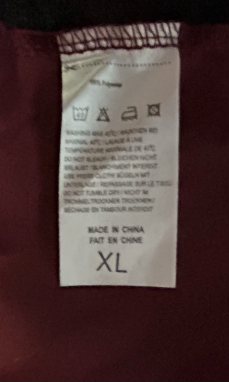 2PC Avidlove Maroon Shiny Satin Black Lace Trim Nightie & Panties NWT XL