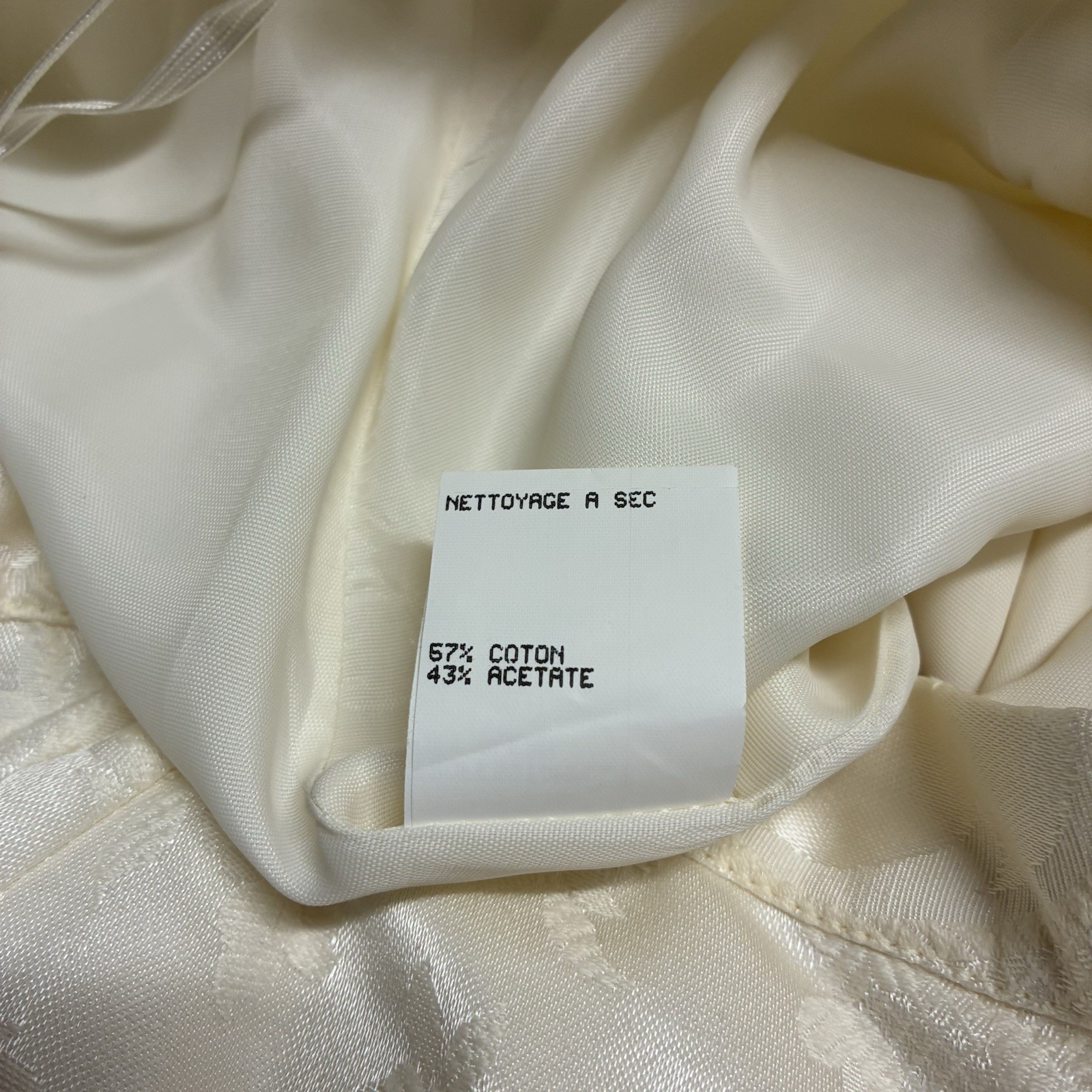 VTG Jessica McClintock Bridal Suit Sz 12 Ivory Peplum Jacket Jacquard Lace 80’s