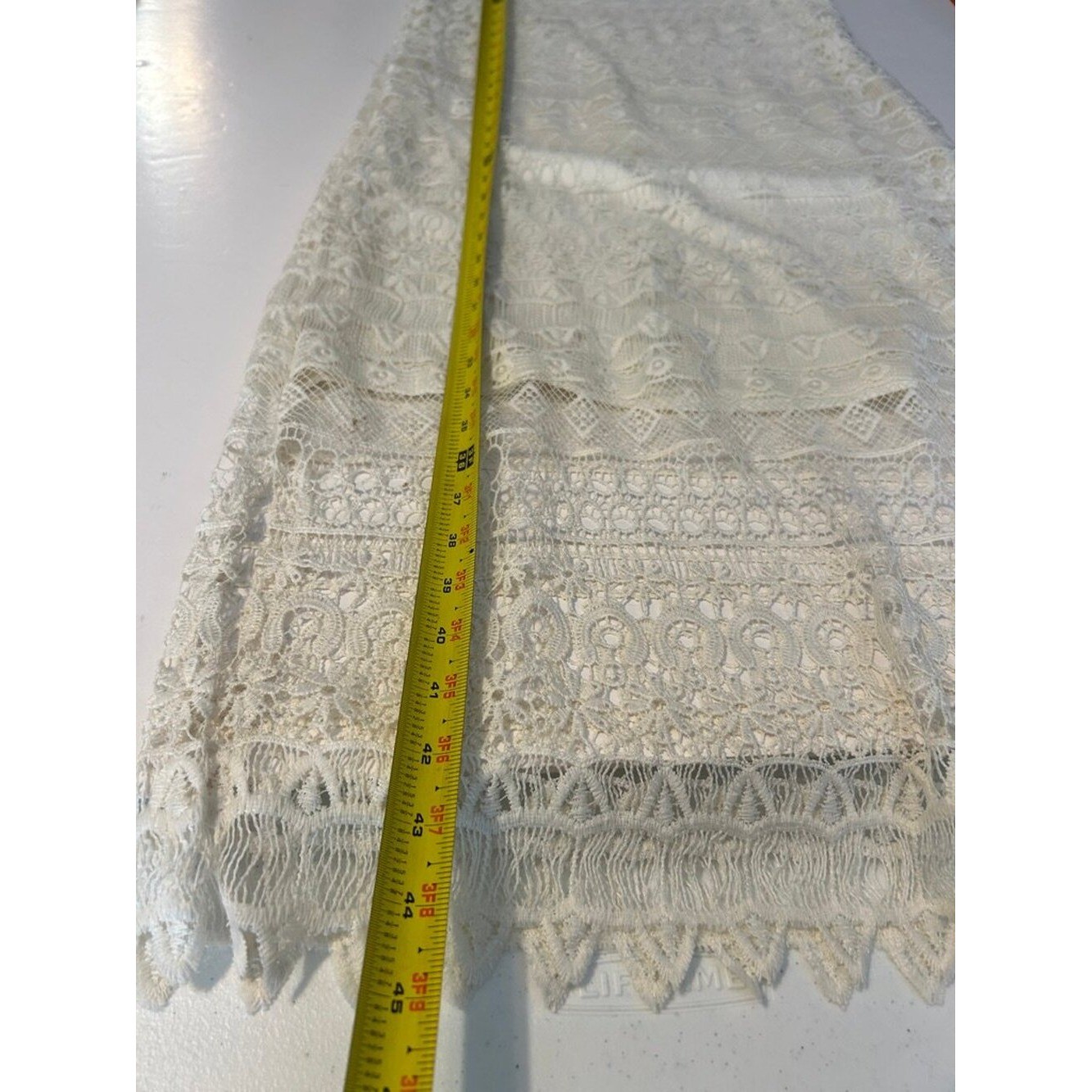 Cato Ivory Lace Crochet Midi Dress Sleeveless Boho Romantic Size 10 Gargen Party