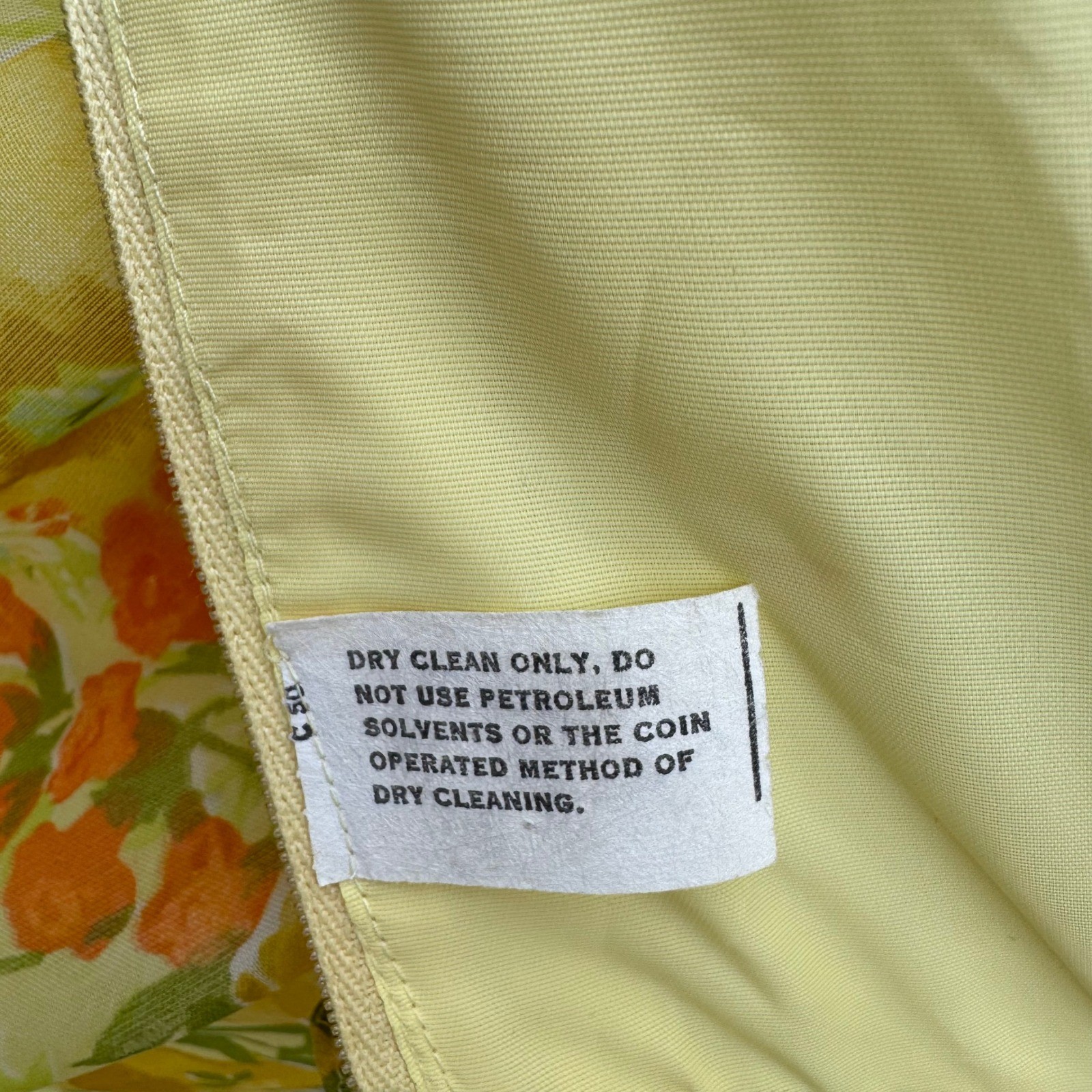 Vintage 70s Butter Yellow Floral Cottagecore Chiffon Ruffle Tiered Maxi Dress XS
