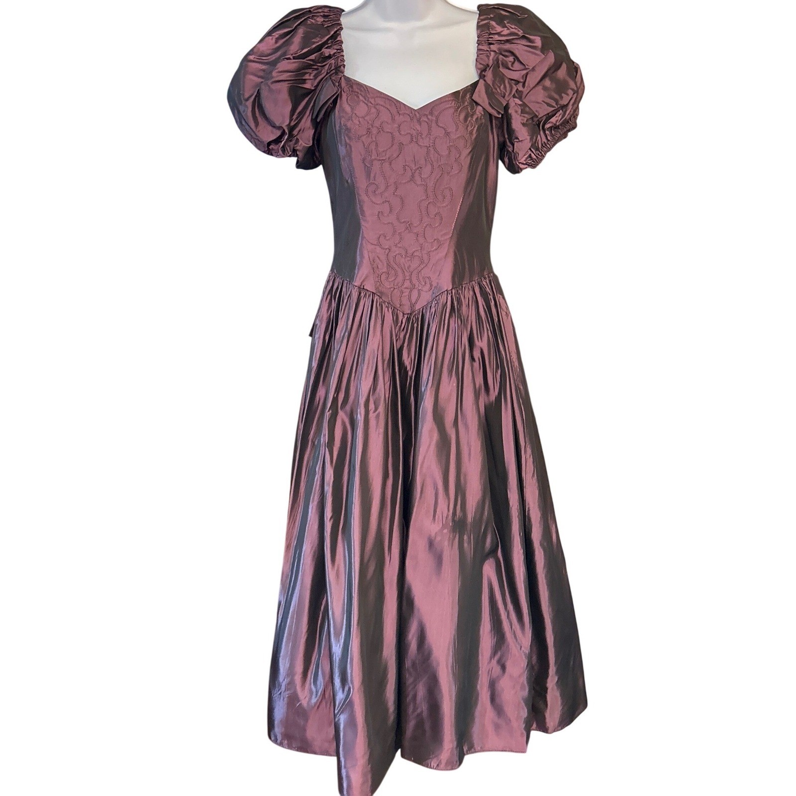 80s Cachet Petite Dress Prom Gown Regencycore Victorian Gothic Romance Halloween