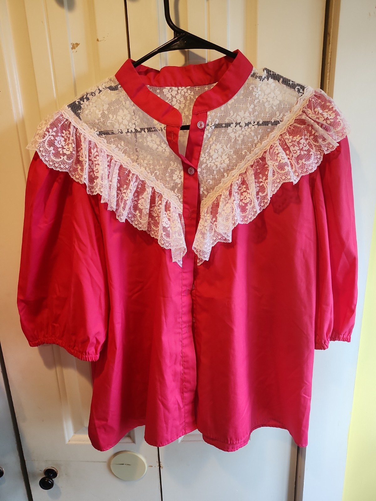 Partners Please! Malco Modes Square Dance Skirt & Blouse Red And Lace Size Large