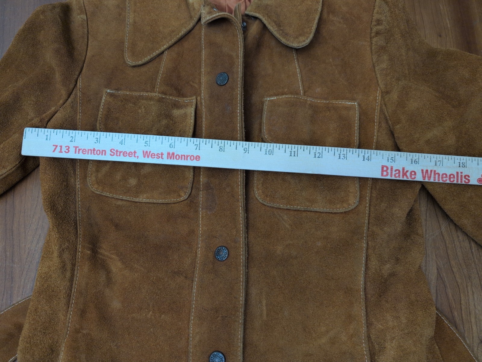 Vintage Tan Suede Hippy Boho Western Gothic Belted Safari Jacket 70s Women S