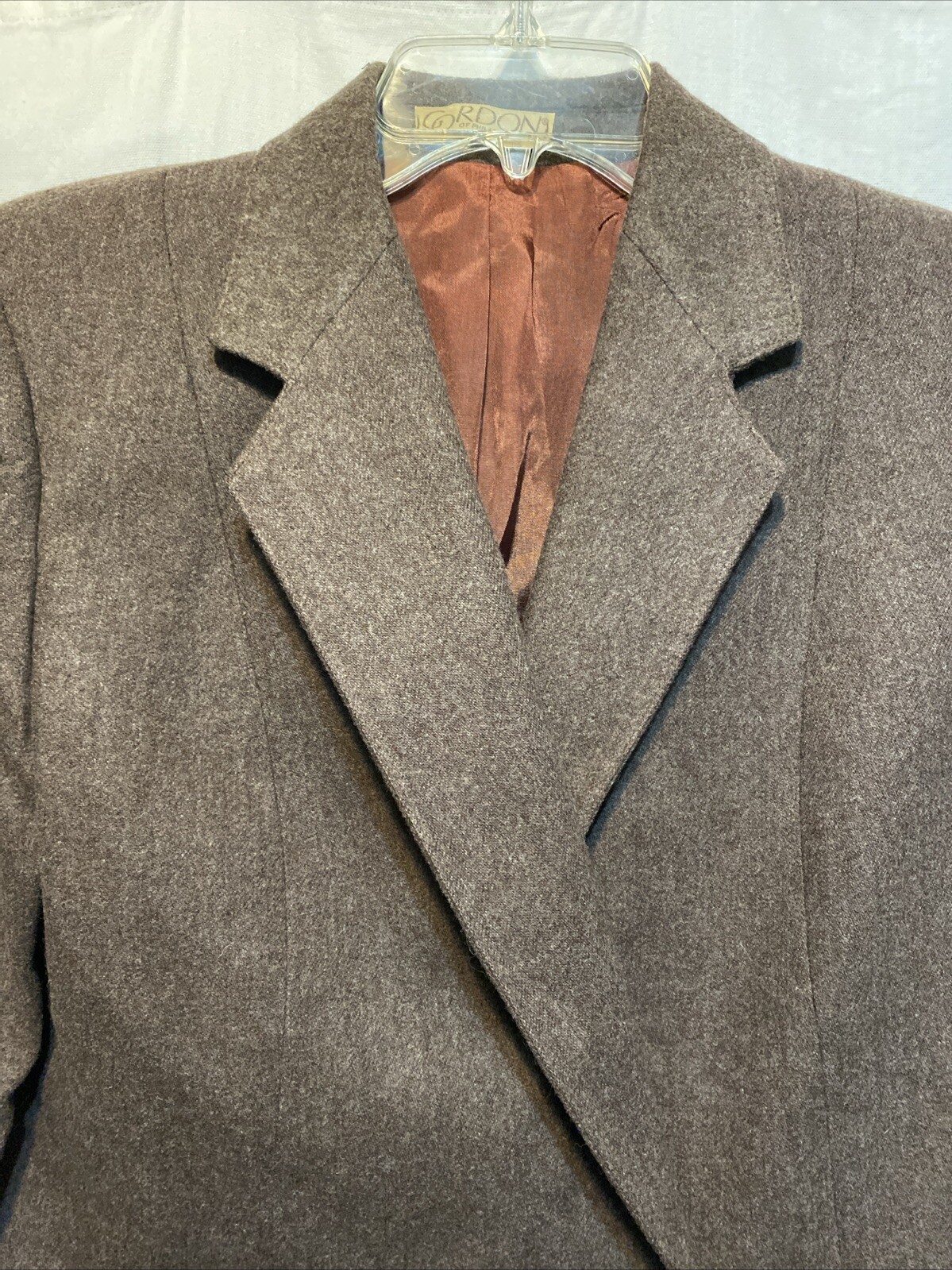 Vintage Gordon of Philadelphia Pure Wool Blend Jacket Double Breasted 10 Brown
