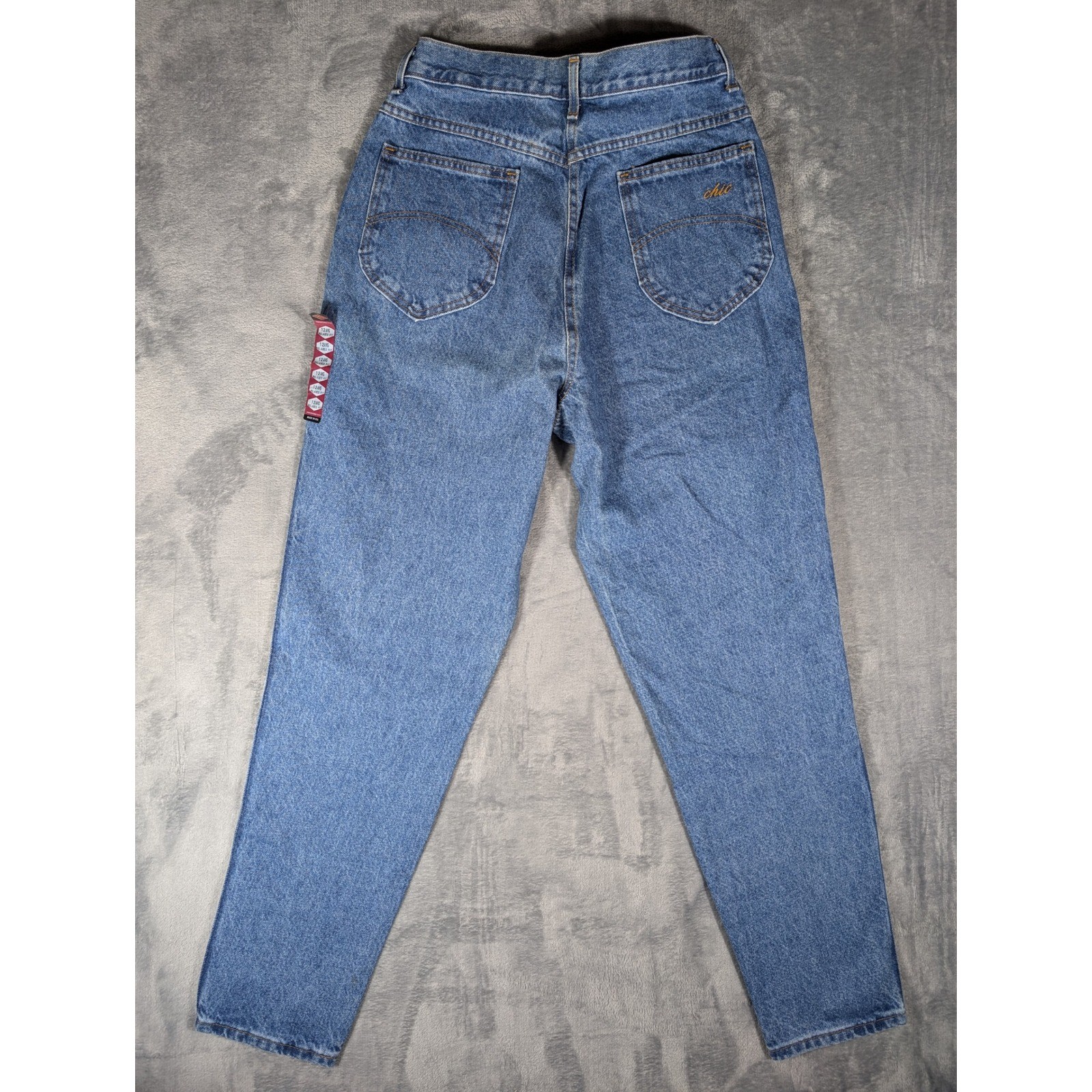 Vintage Chic High Rise Relaxed Fit Tapered Leg Jeans Made in USA Size 12 Average