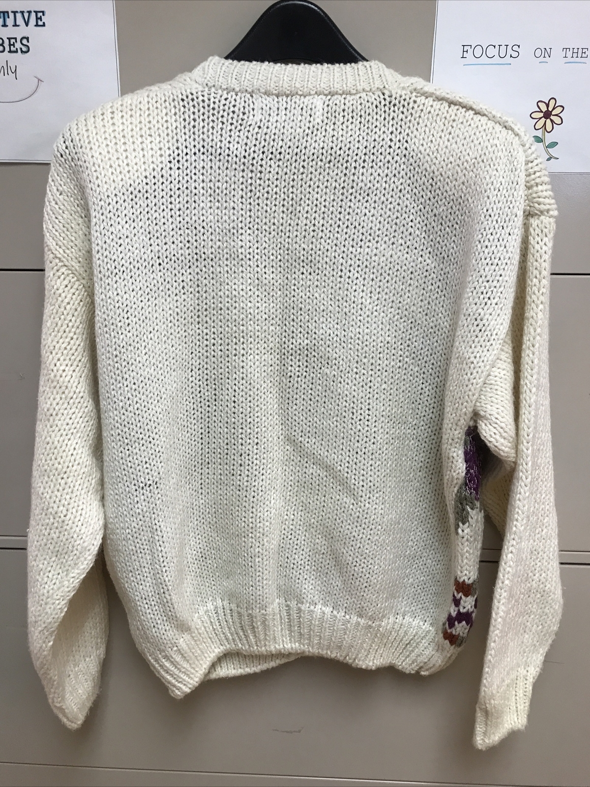 Vintage JJ. Fargo Cardigan Sweater Women’s Size Large Knitted By Hand Argyle