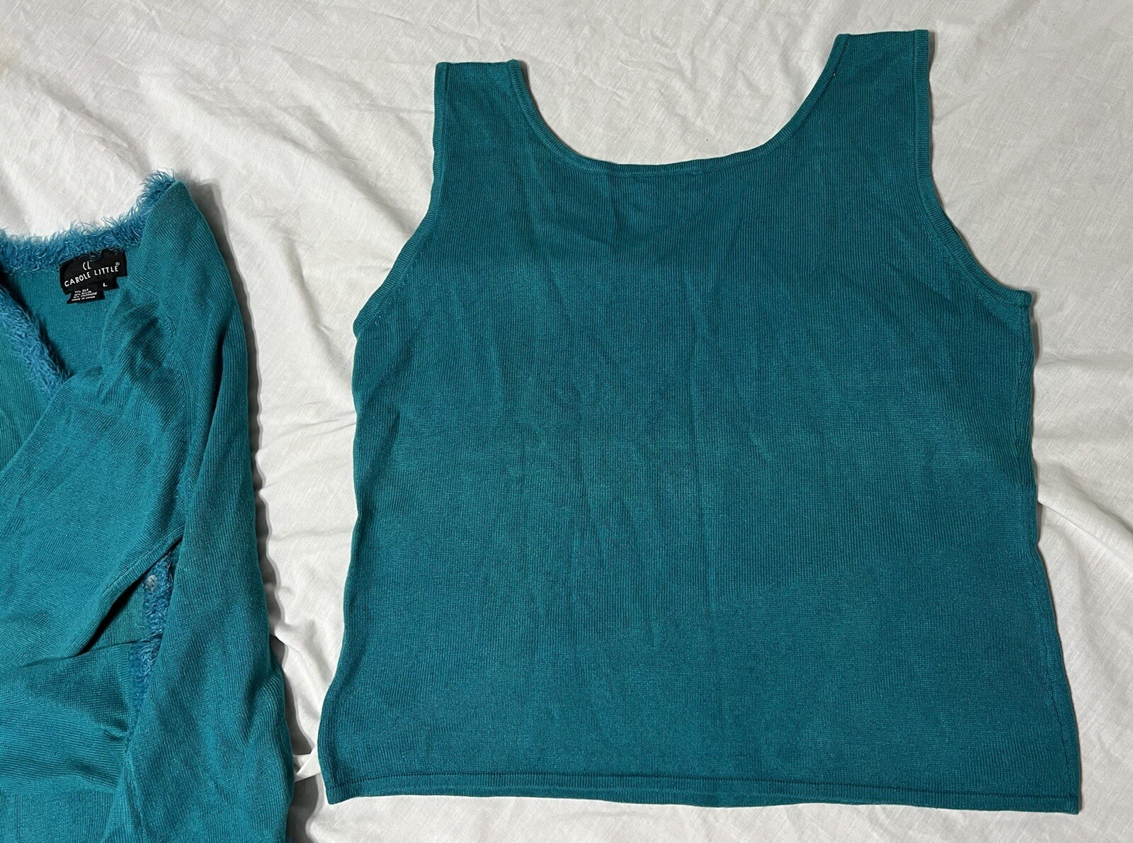Vintage Carole Little Silk/Nylon/Cashmere Top and Sweater Womens sz L