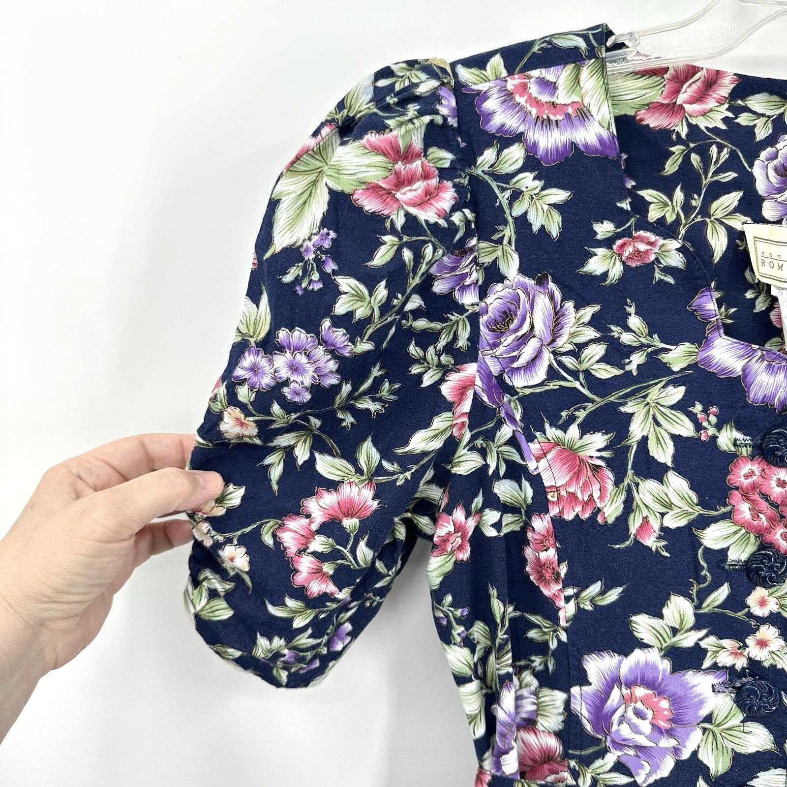 vintage 80s COUNTRY ROMANCE MAXI DRESS floral XL cottagecore prairie equestrian