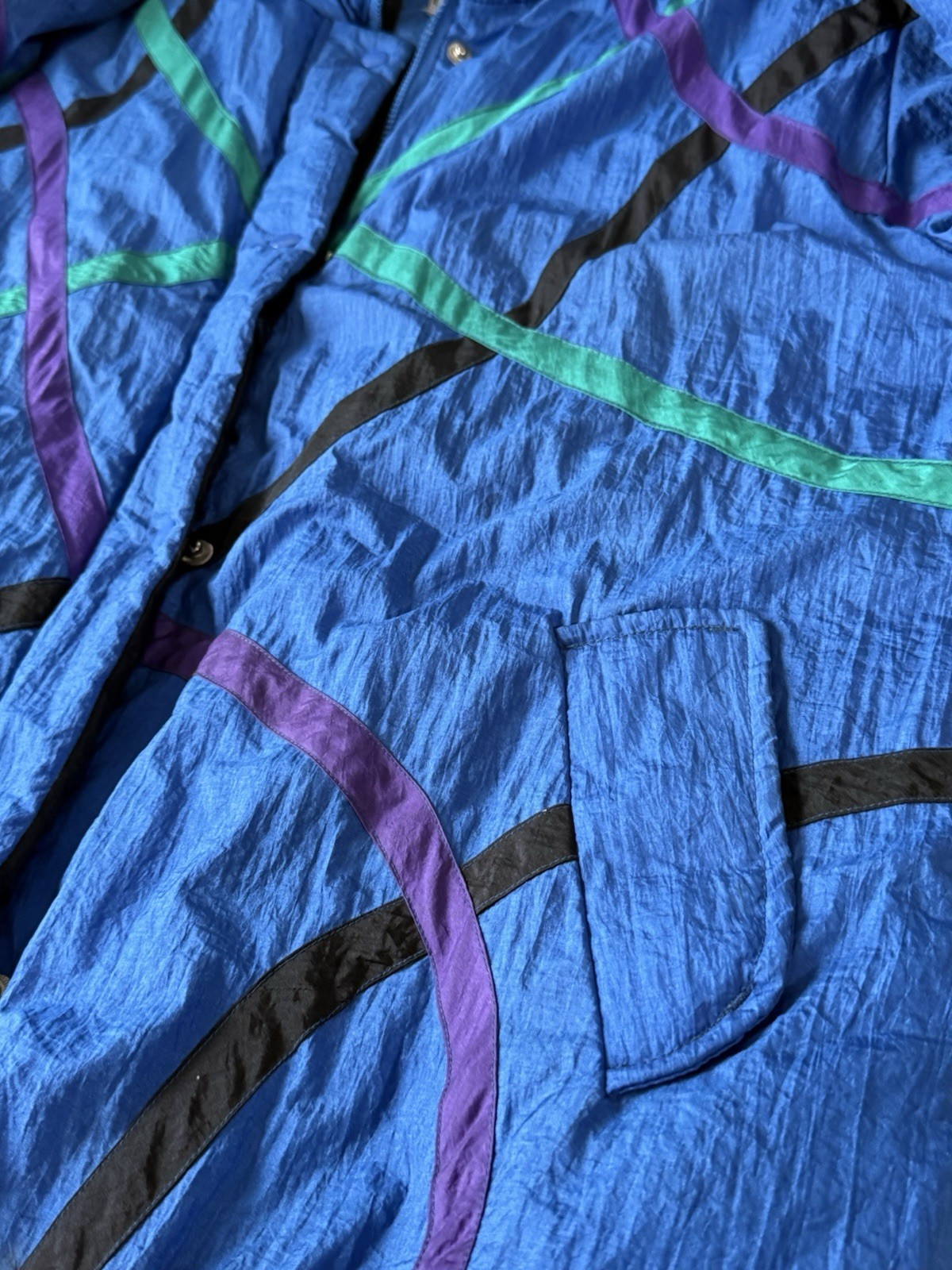 80s Haband For Her Vintage Puffer Colorblock Coat Jacket 3X