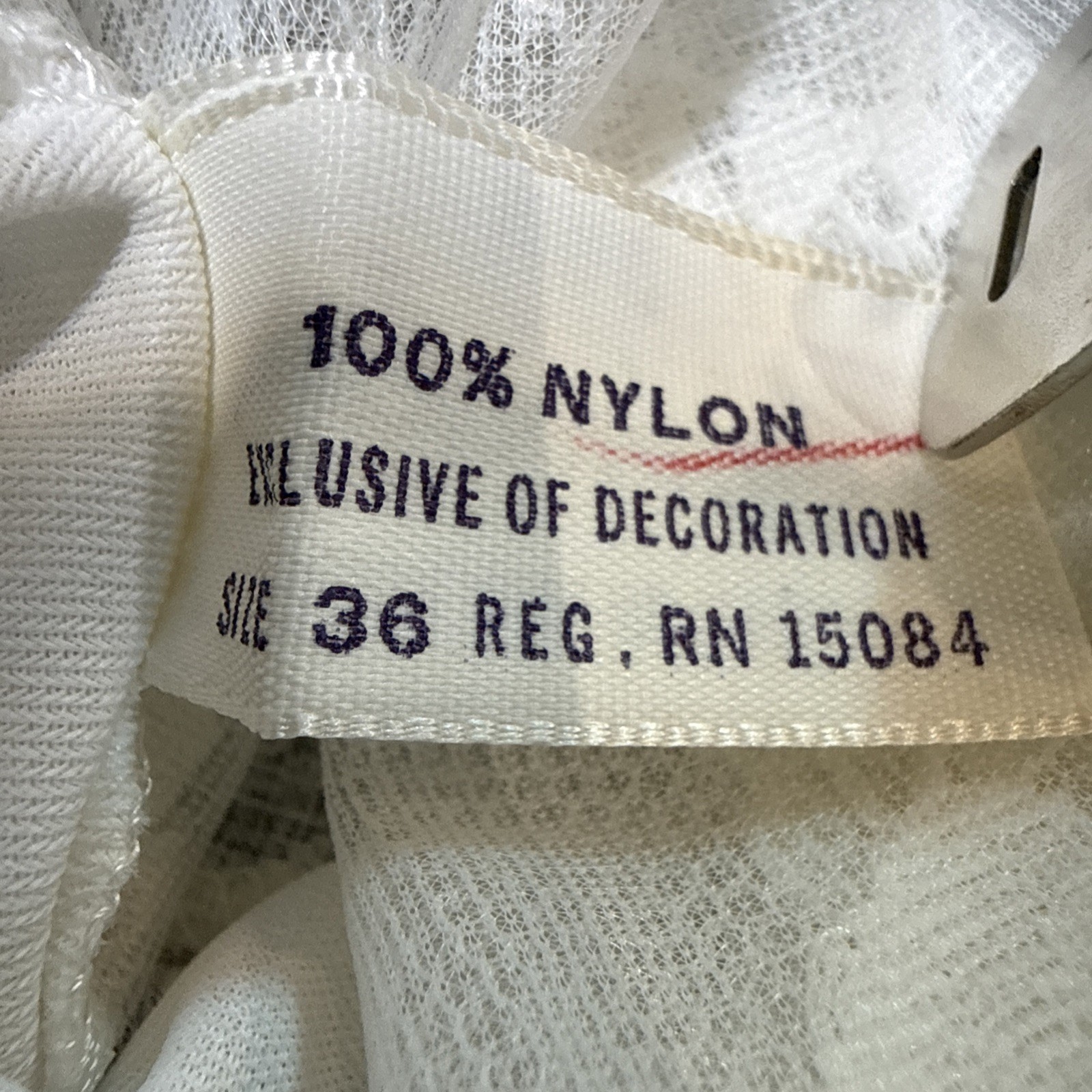 Vintage Lace Trim Pembrooke 36R 1960/70’s Mid Century Slip Coquette White Nylon