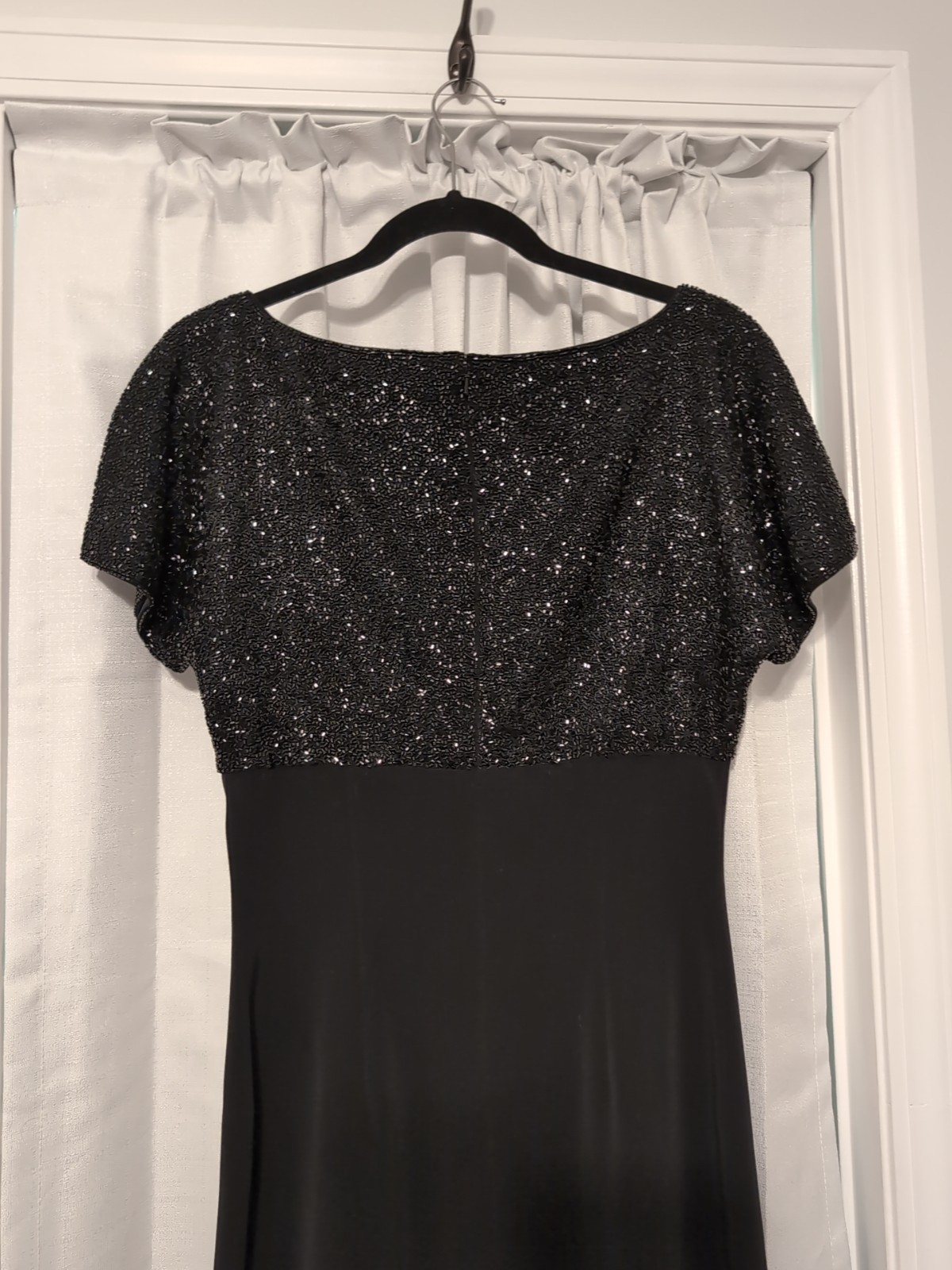 Vtg. Lillie Rubin Black Beaded Cocktail Evening Dress 4 Elegant Wedding Party
