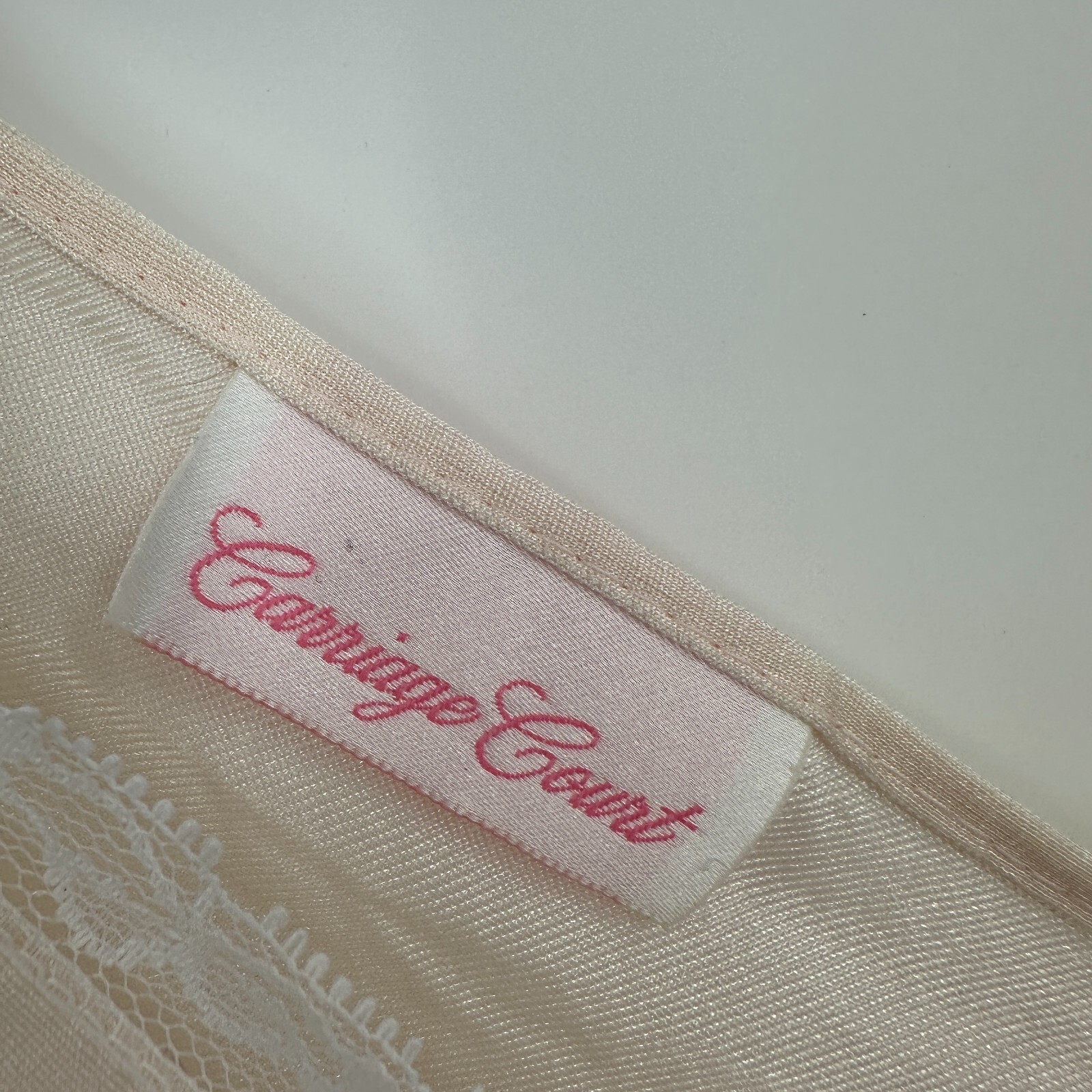 Vintage Carriage Court Nightgown Womens L Pink Babydoll Floral Lace Trim Ruffle