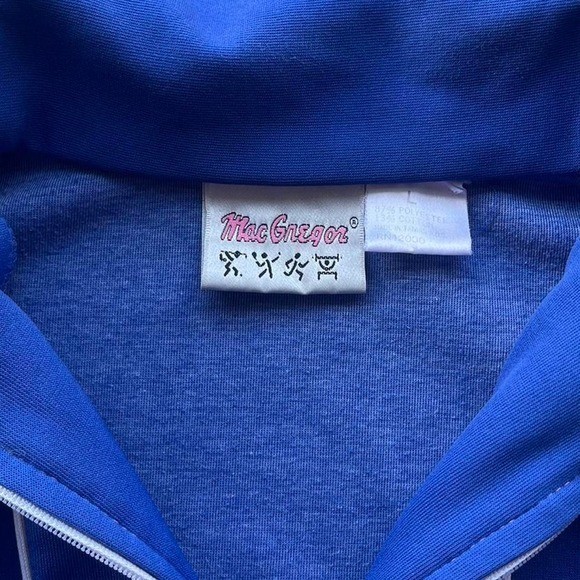 Vintage blue McGregor blue zip up track jacket Large