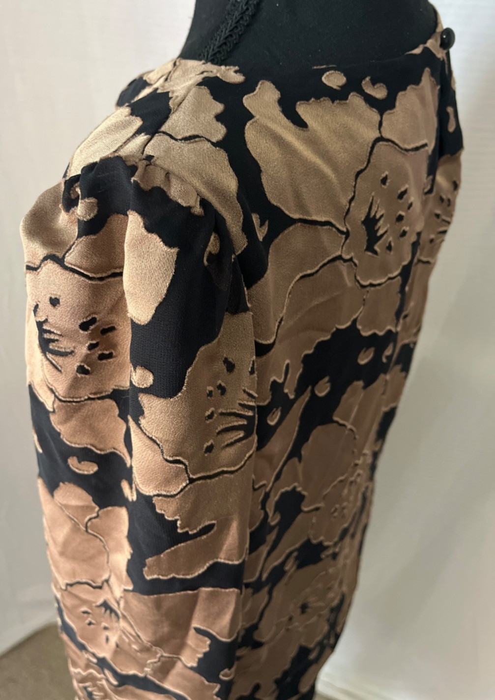 Vintage Dress by Lady Carol of New York size 16 Bronze Floral