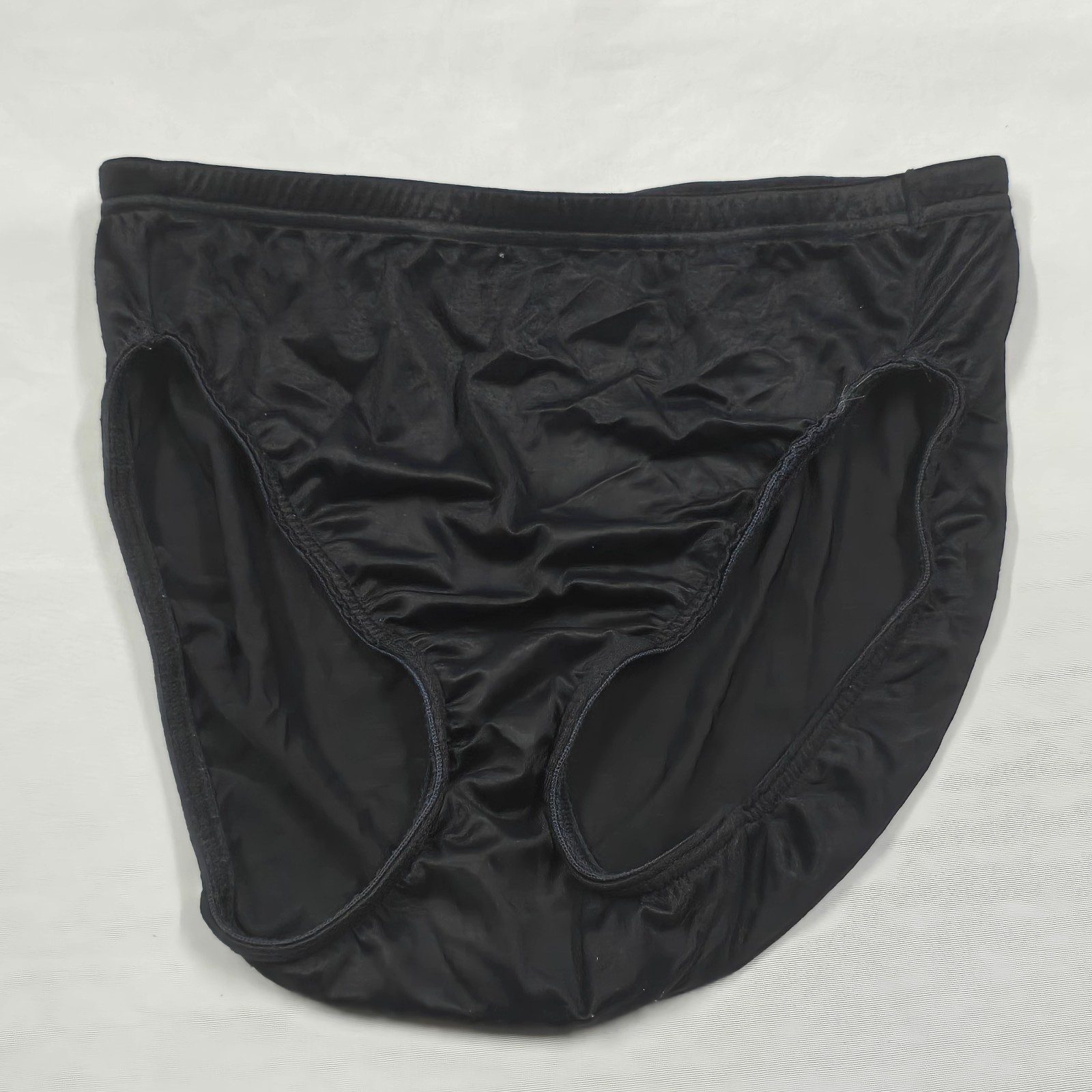 Vintage Vanity Fair Women’s High Leg 13-078 Black Panty Briefs 6 M Satin READ