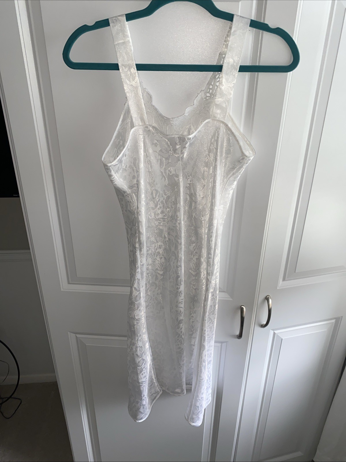 Erika Taylor Vintage Lingerie Nightgown White Small USA Made