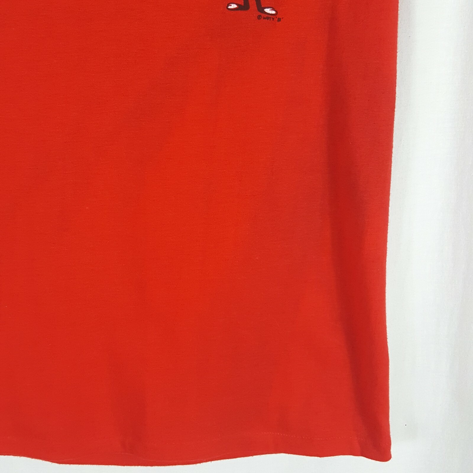 Vtg 80s Woman Of The Year T-Shirt M Red Cat Single Stitch 50/50 USA Ched Ladies