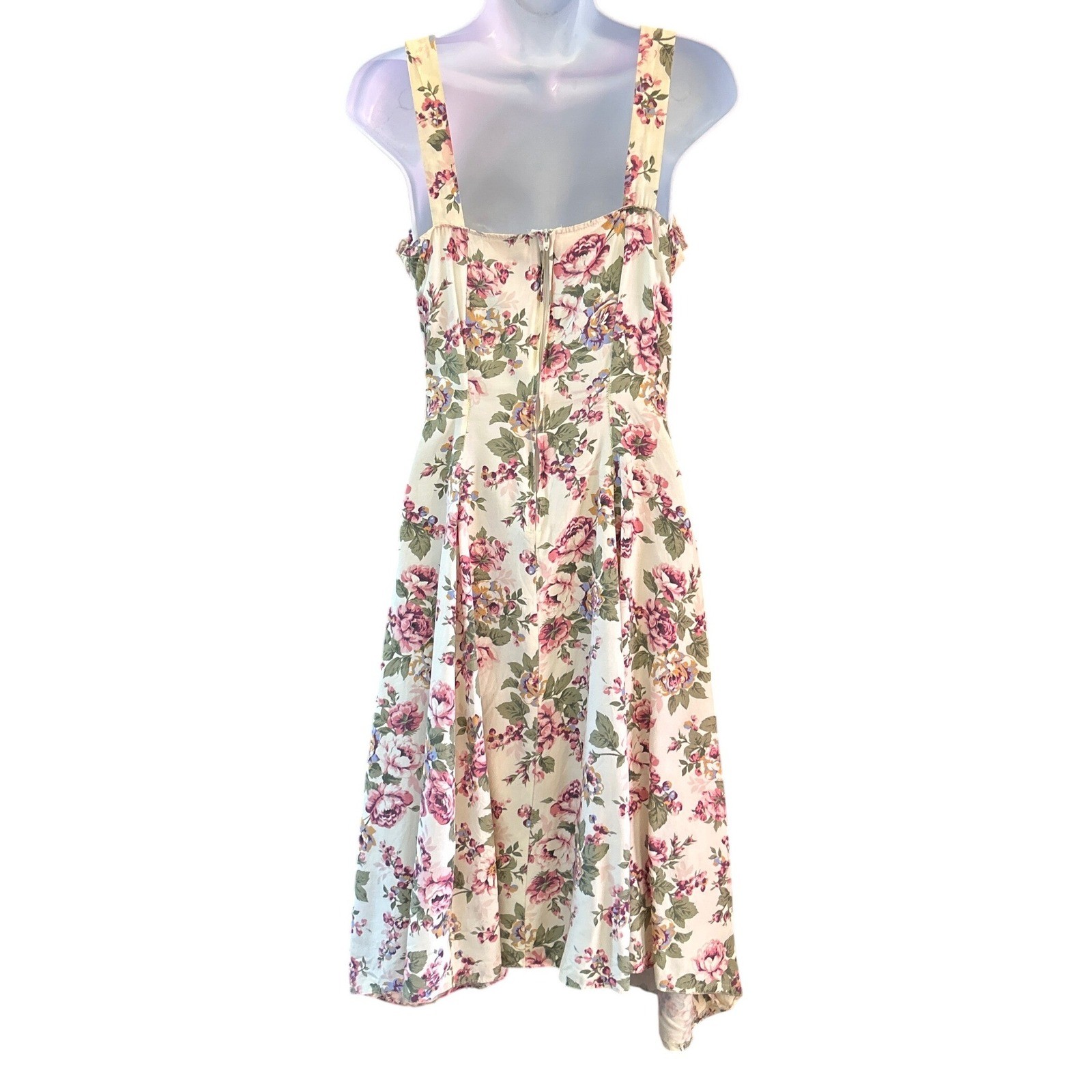Vintage Floral Dress Cottagecore Romantic Prairie Garden Party Floral Core