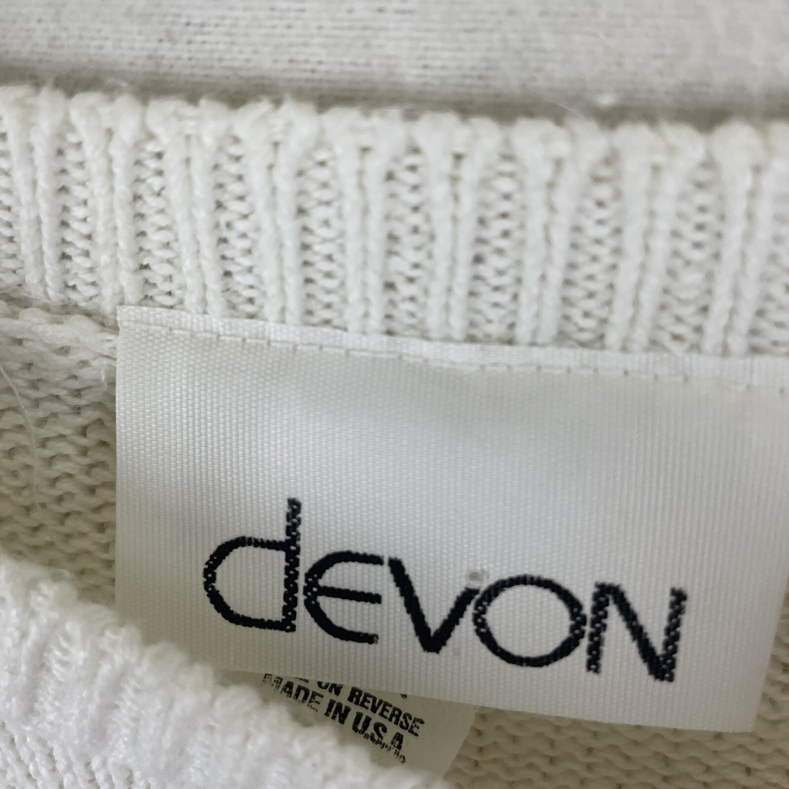 VTG NWT Devon USA Union Made Women’s Sweater L* Knit Crew Neck Pullover Floral