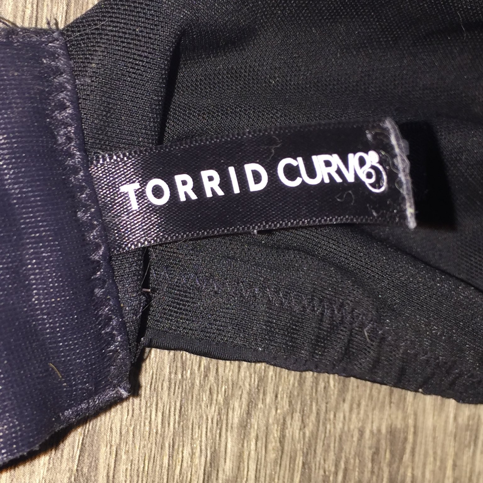 Torrid Curve Bra Black 46B Nylon Spandex