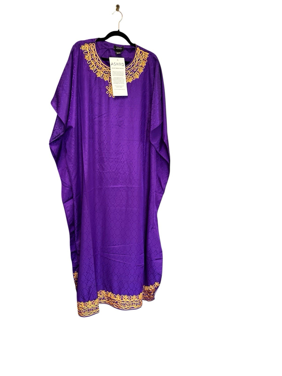 80s PURPLE PLUS SIZE VINTAGE DRESS JEWELED GOLD METALLIC