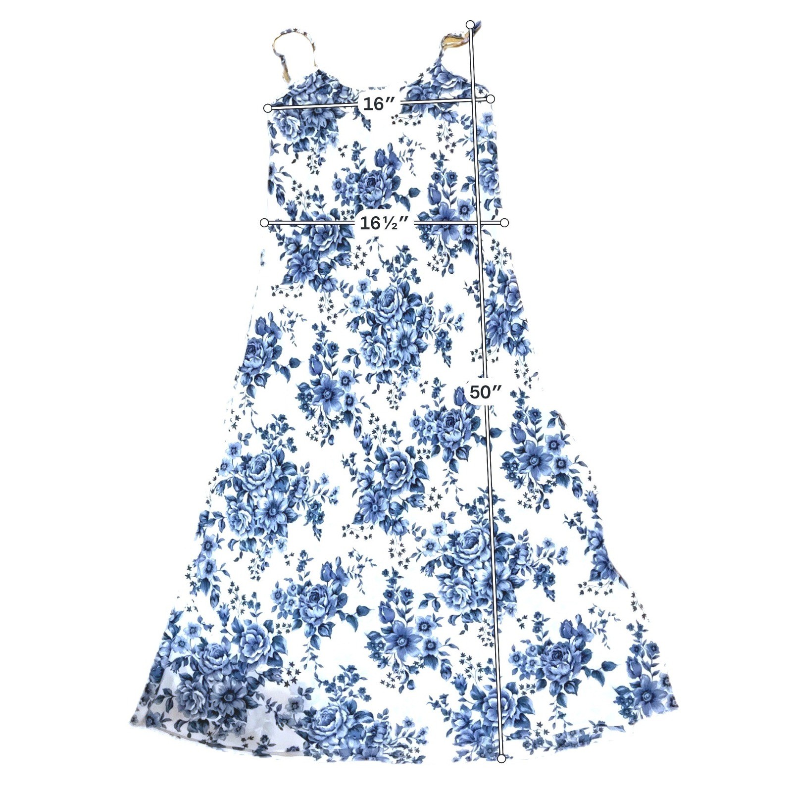 Victoria’s Secret Gold Label Blue White Floral Maxi Robe Slip Set Cottagecore