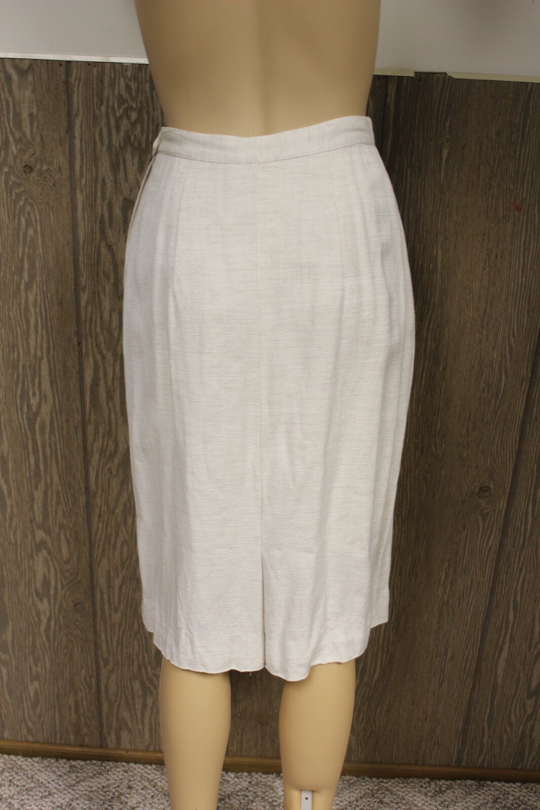 VTG 60s „GILBERT ORIGINAL” LINEN TWEED LINED A-LINE WIGGLE PENCIL SKIRT 25w