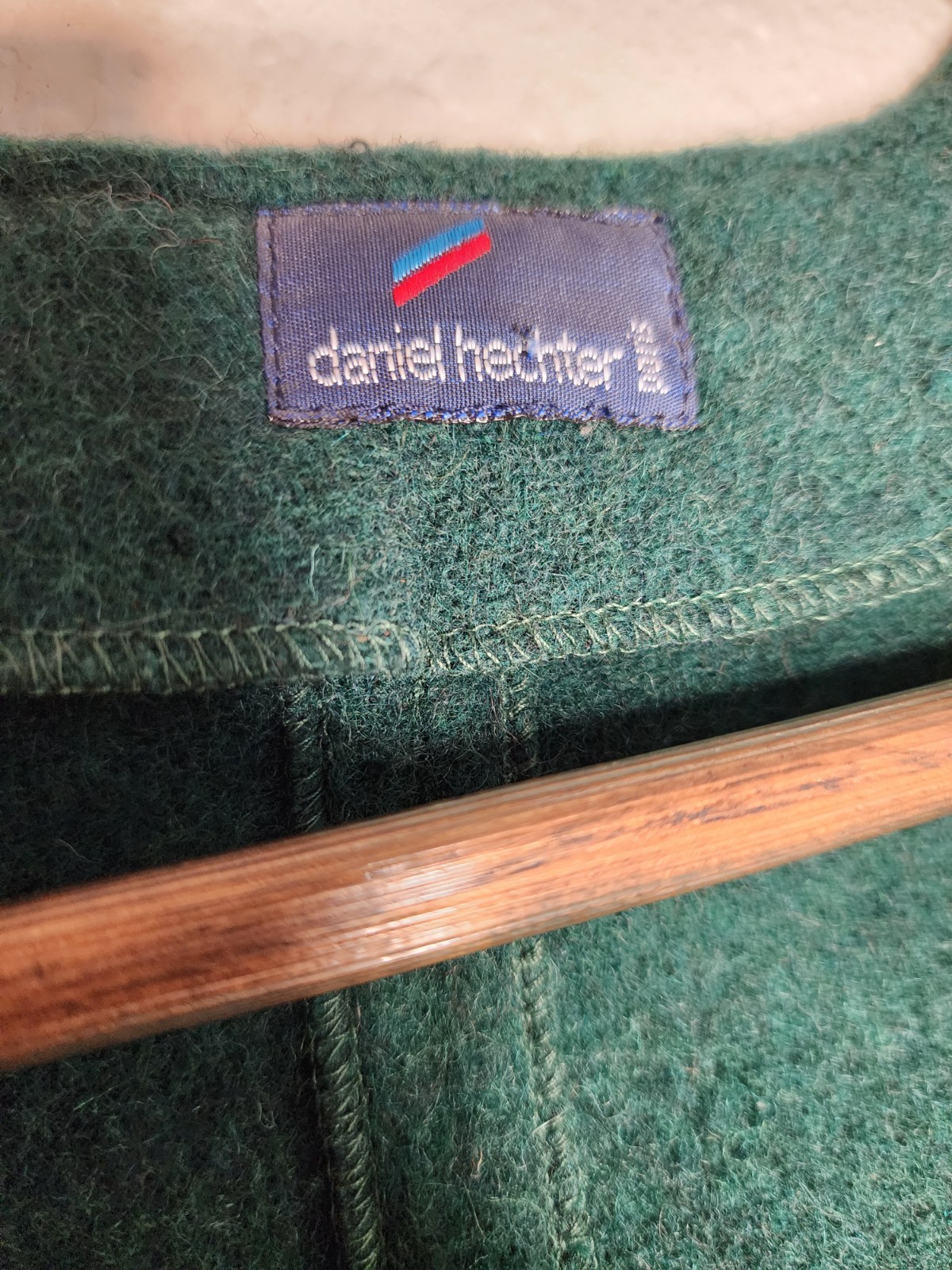 1980s Daniel Hechter Paris Vintage Wool Mohair Blazer Jacket in Green Size L
